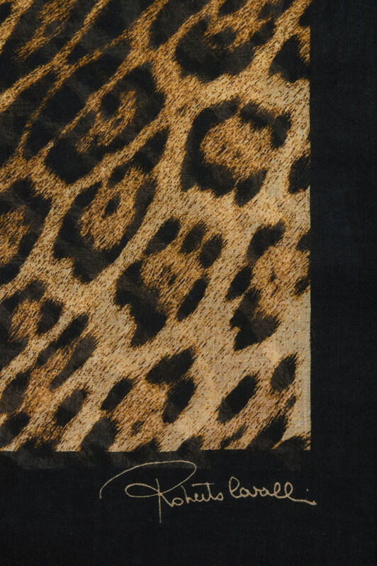 RC Jaguar Print Modal Cashmere Scarf NATURAL WKI007-1LP73