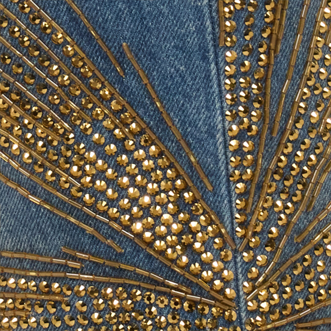 RC Vaqueros Con Strass Azul UKJ242-DS007