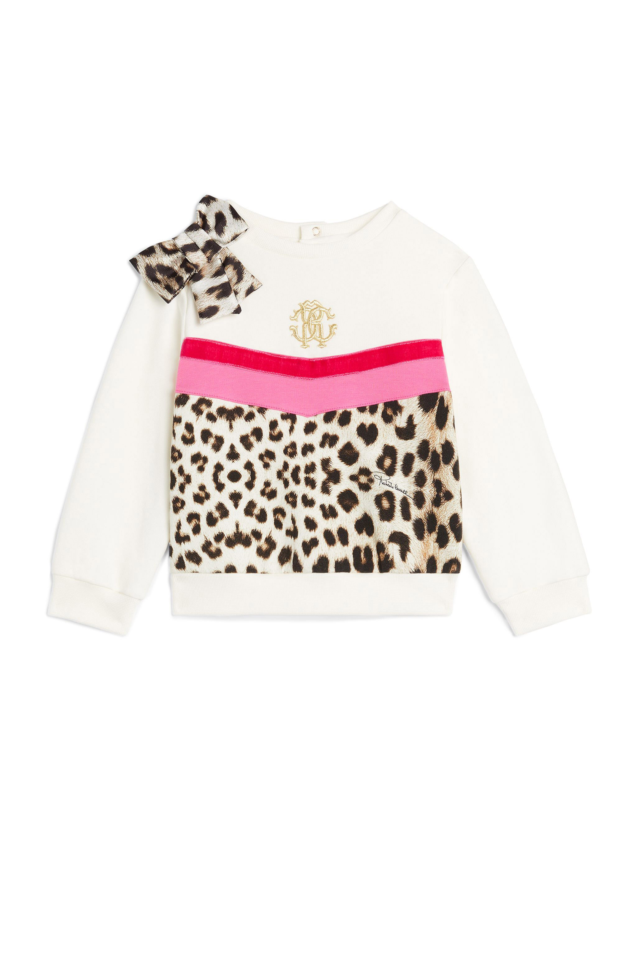 JU Bow detail logo sweatshirt MILKY WHITE LJT927-CF027
