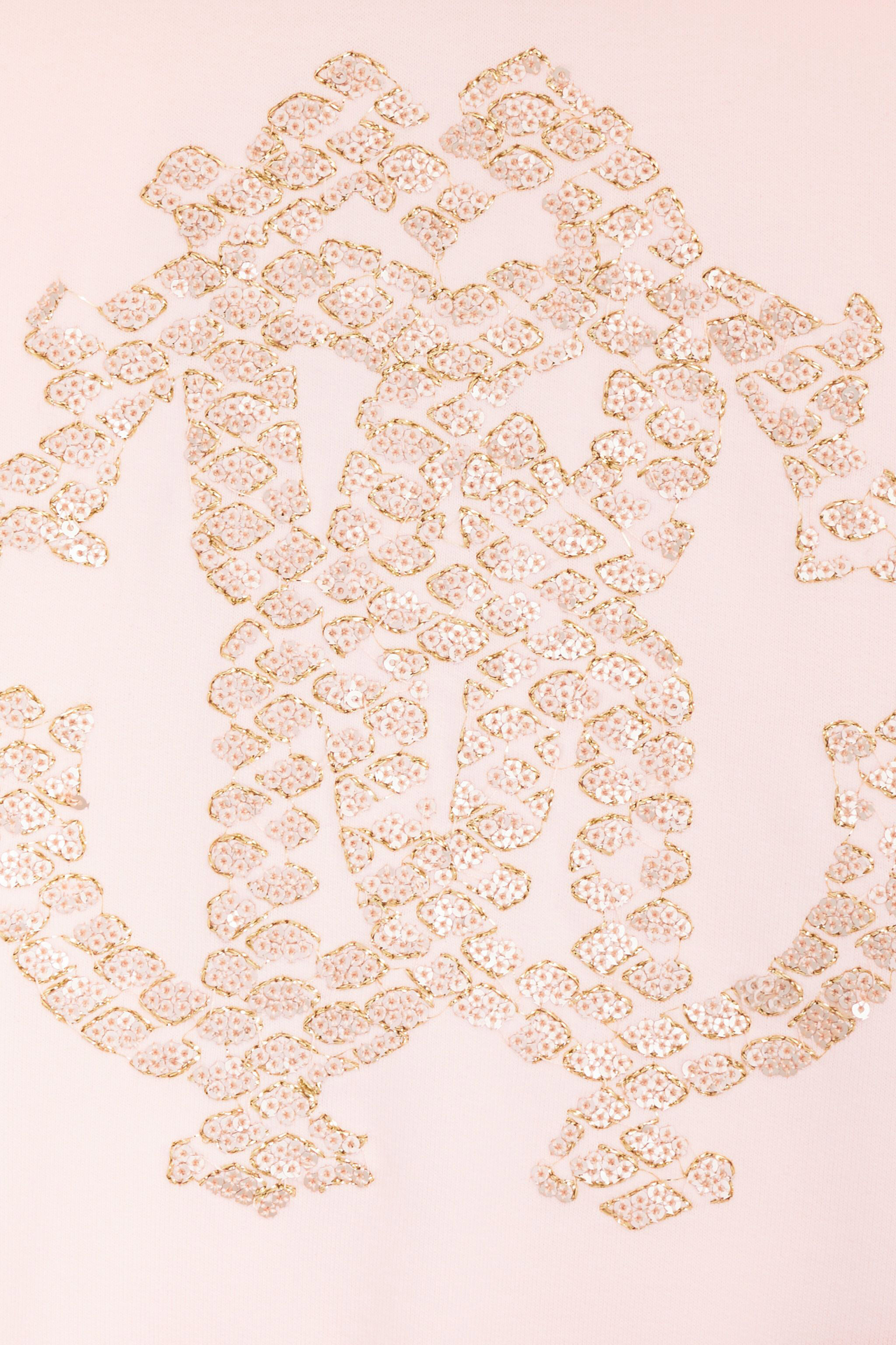JU Felpa con Monogram RC BABY PINK JJT900-CF027