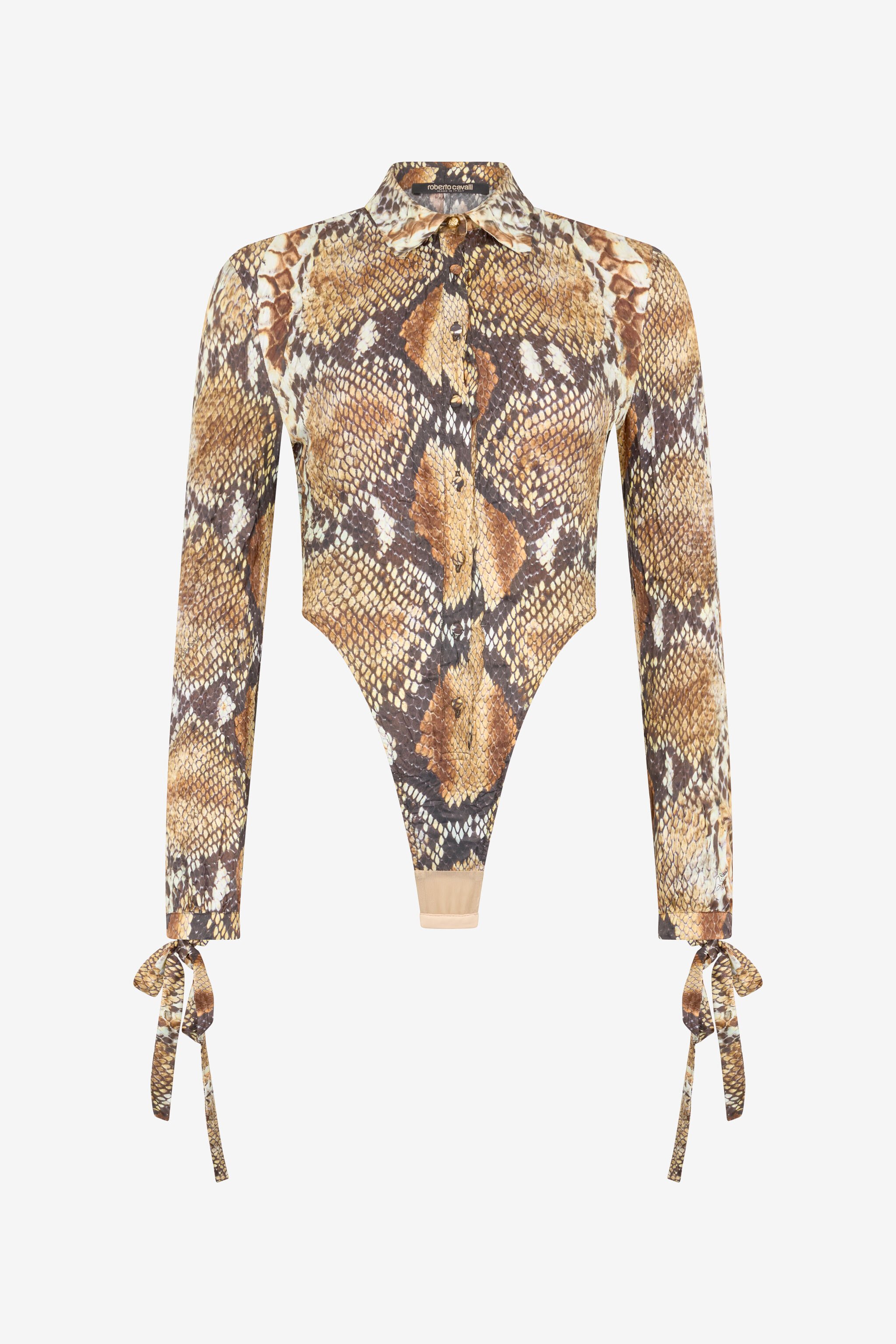 RC Python Print Shirt Bodysuit Light Brown UWT706-4QN93