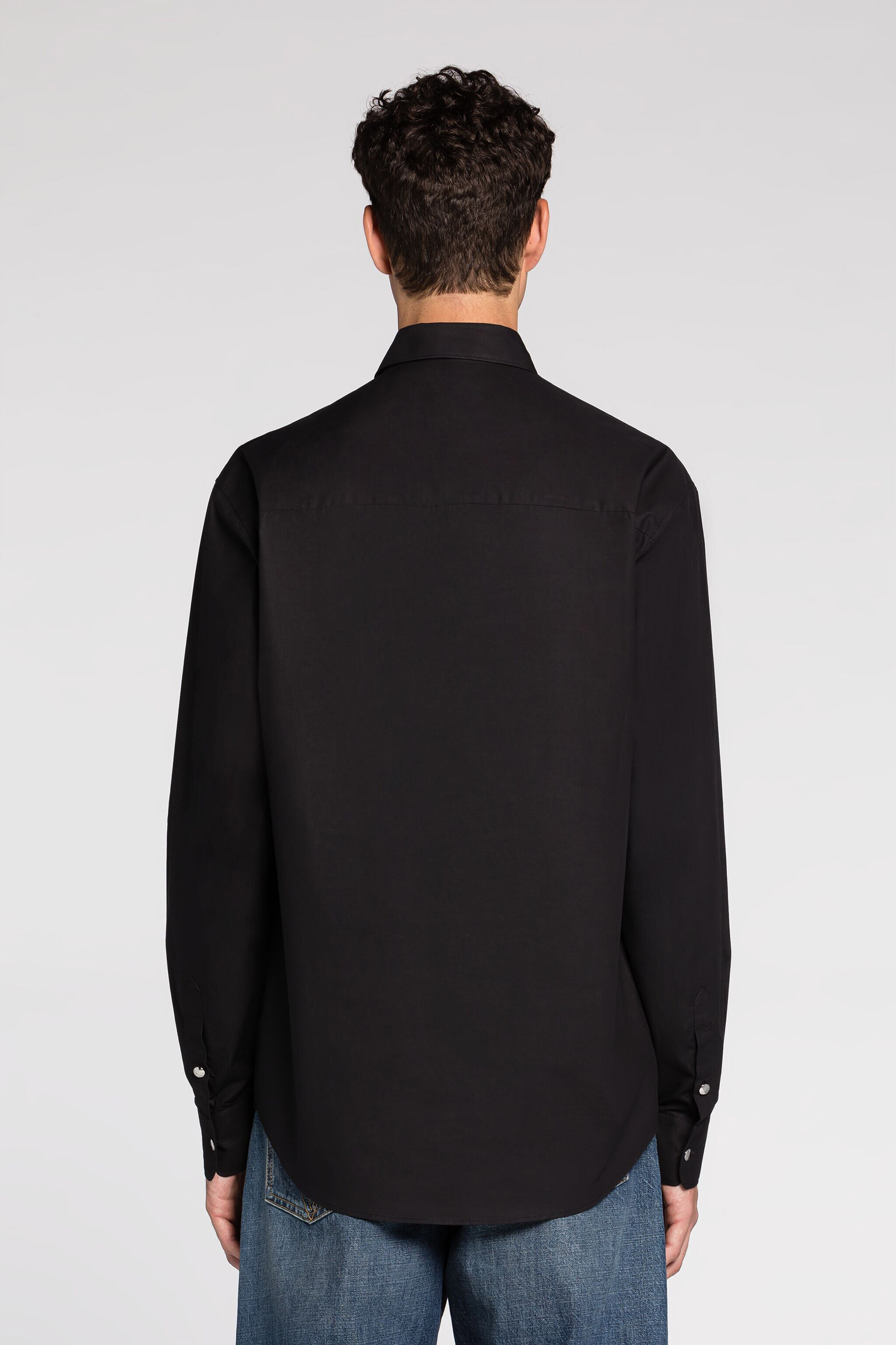 Embroidered-logo cotton shirt