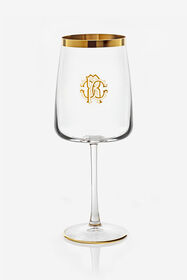 ${brand} Monogram Gold 2 Water Goblets Set ${colorDescription} ${masterID}