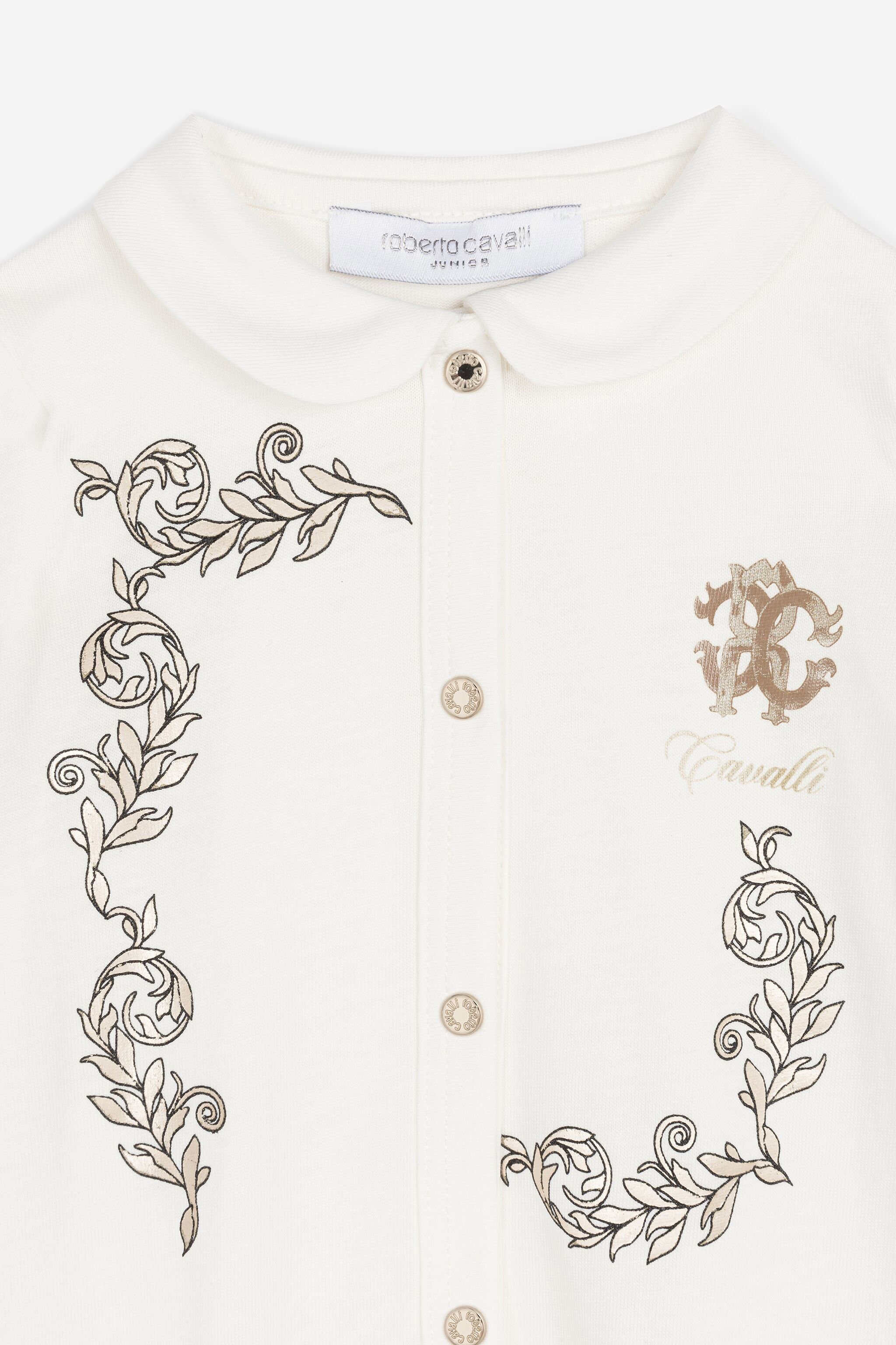 JU RC Monogram-Print Babygrow Set White RJT820-JD001