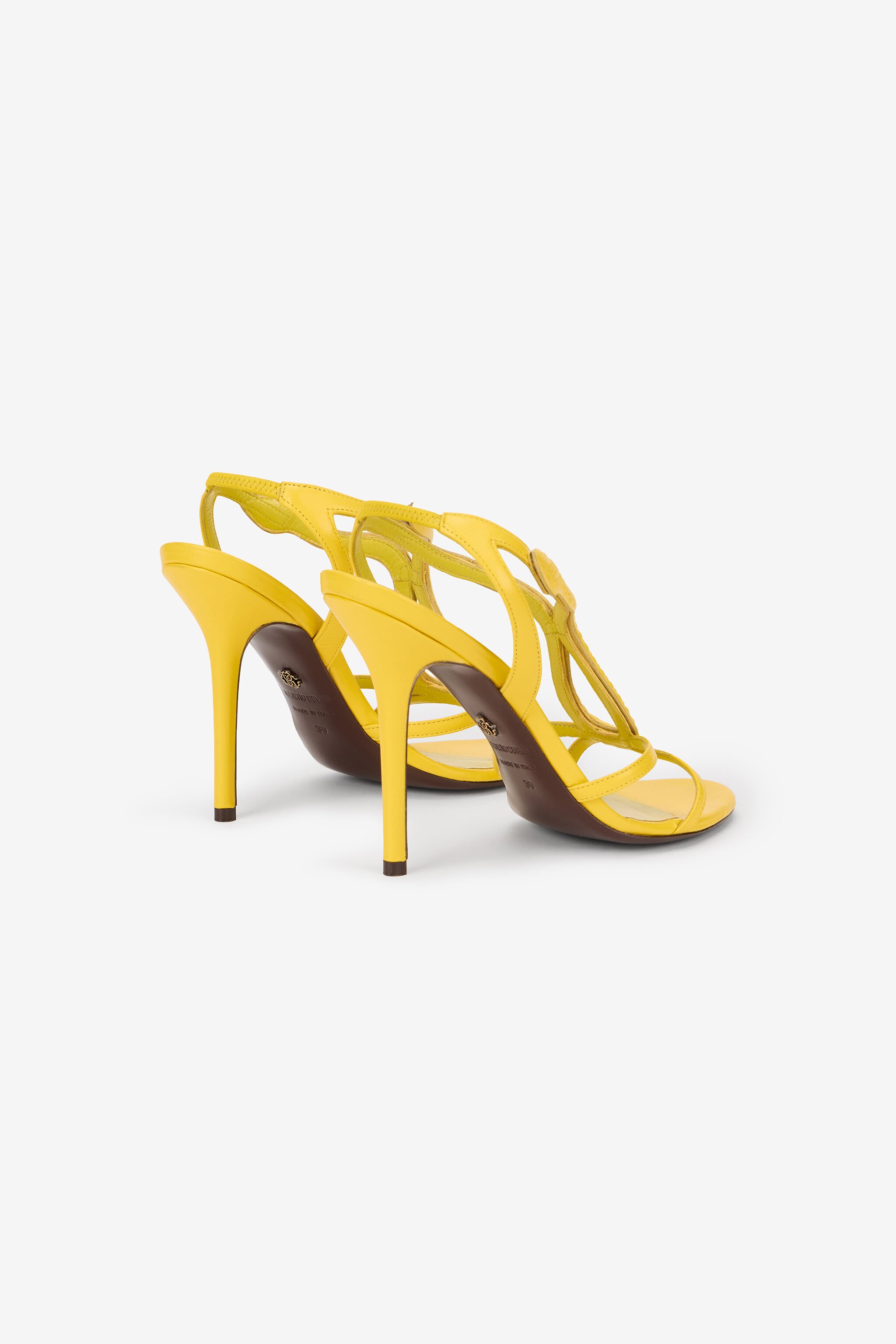RC Ledersandalen mit Schlangenmotiv YELLOW WQS012-PZ319