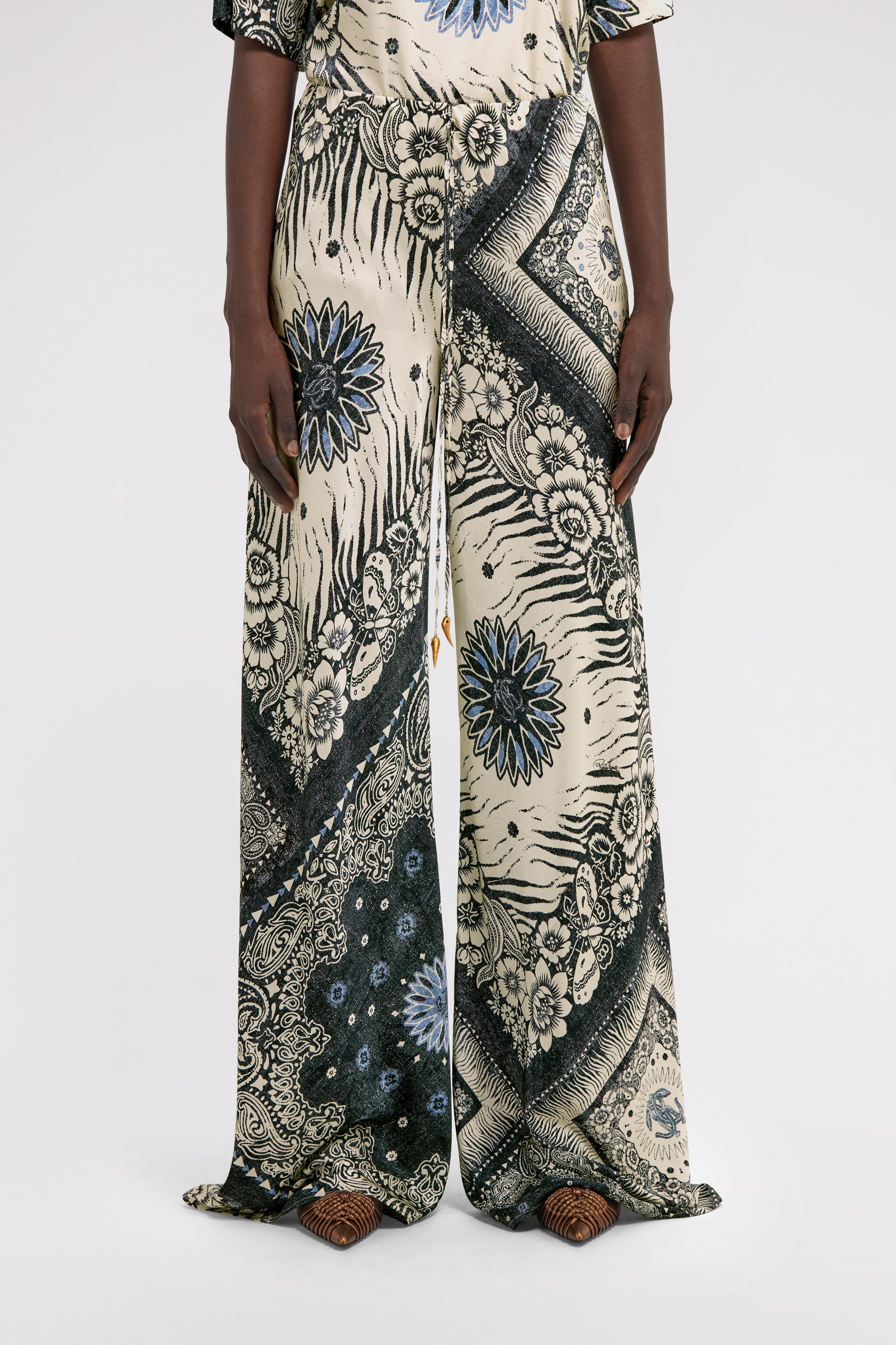 RC Bandana Print Palazzo Pants Blue TKT209-FQN05