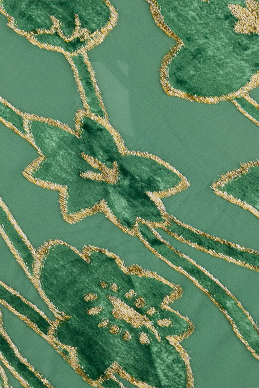 RC Long Skirt in Silk Blend RC Long Skirt in Silk Blend VERDE/ORO VKT303-FC007