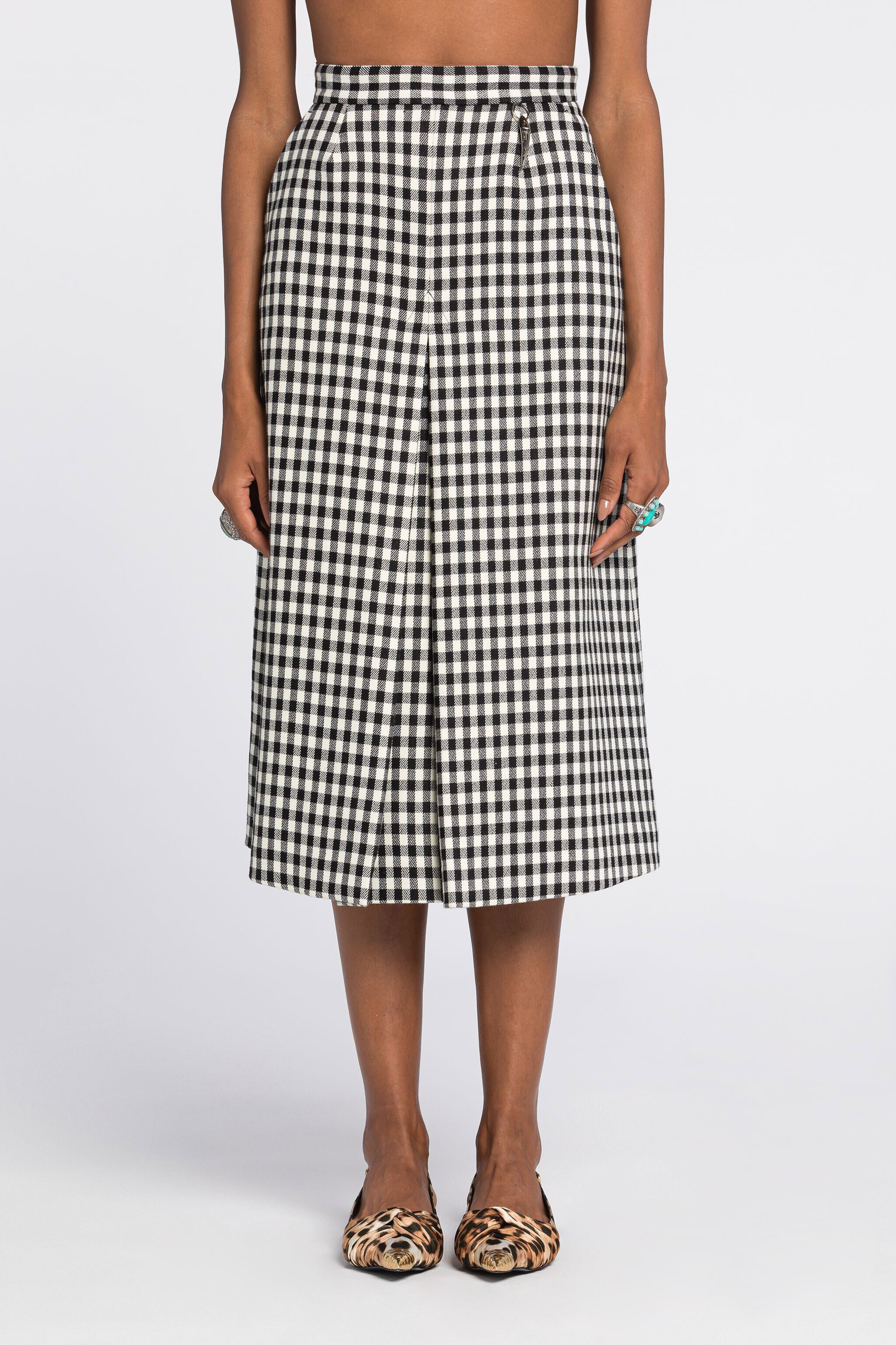RC Gingham Skirt Black/White RKT307-FE033