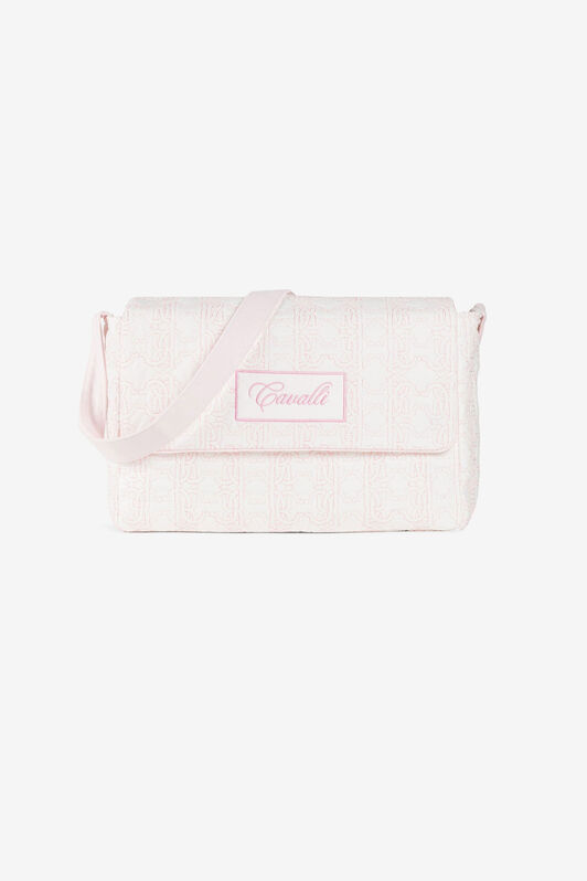 JU RC Monogram-Embroidered Changing Bag JU RC Monogram-Embroidered Changing Bag BABY ROSE PJB001-CSE21