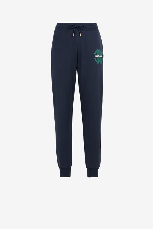 RC RC Monogram-Print Cotton Sweatpants RC RC Monogram-Print Cotton Sweatpants Dark blue JST23C-CF050