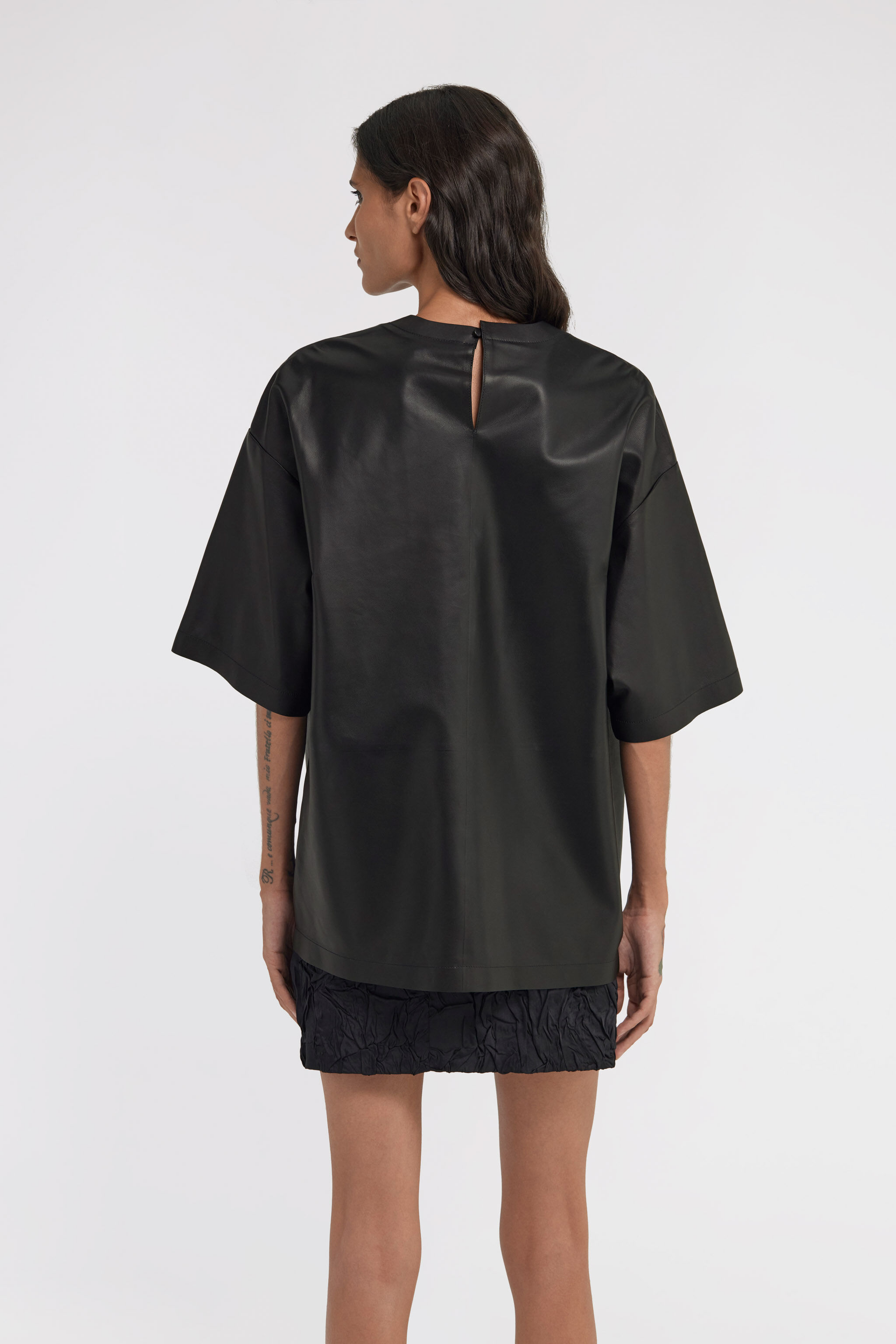 RC Leather T-shirt Schwarz TWP600-PN002
