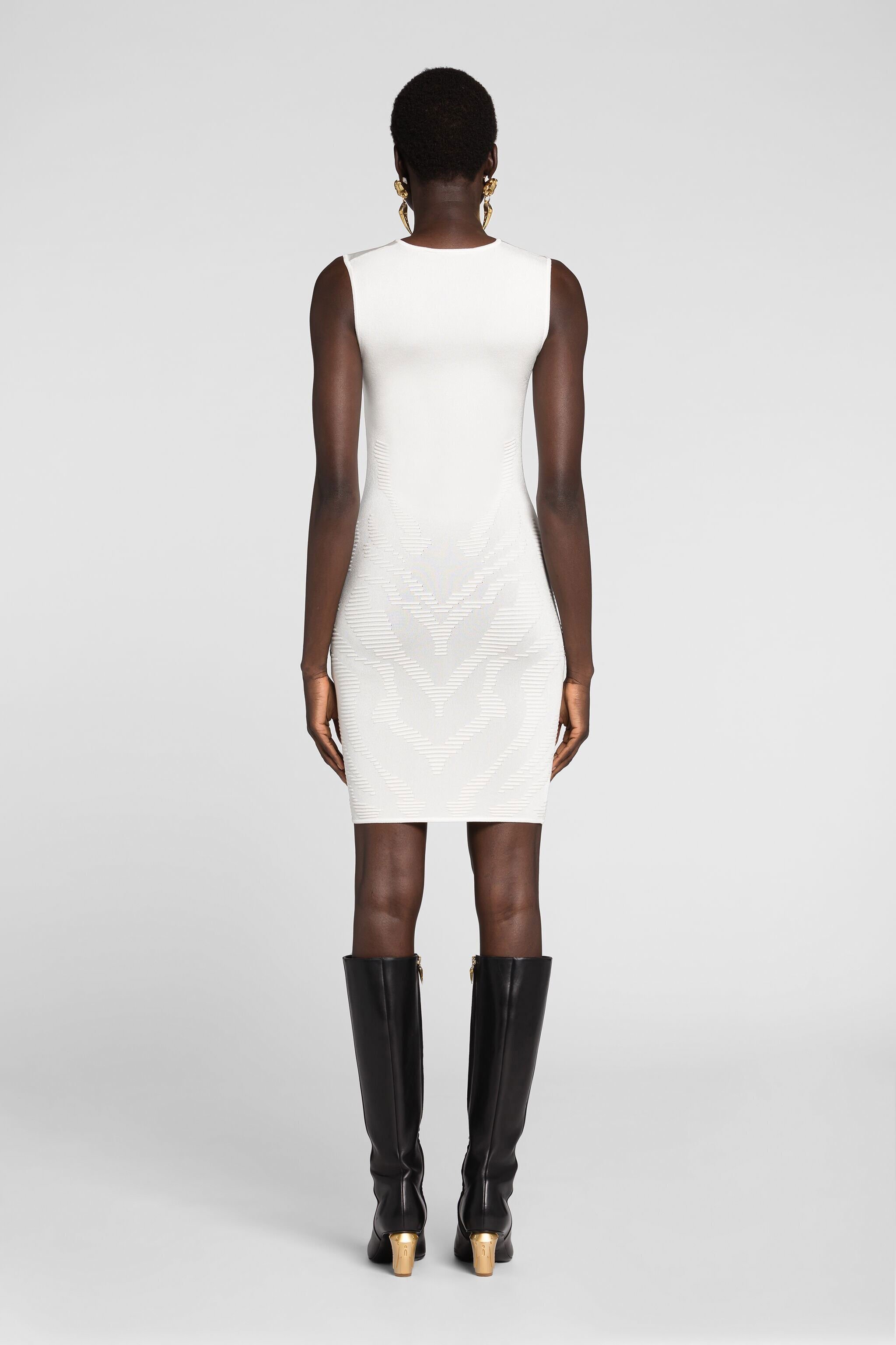 RC Embroidered Mini Dress White OKM106-MI001