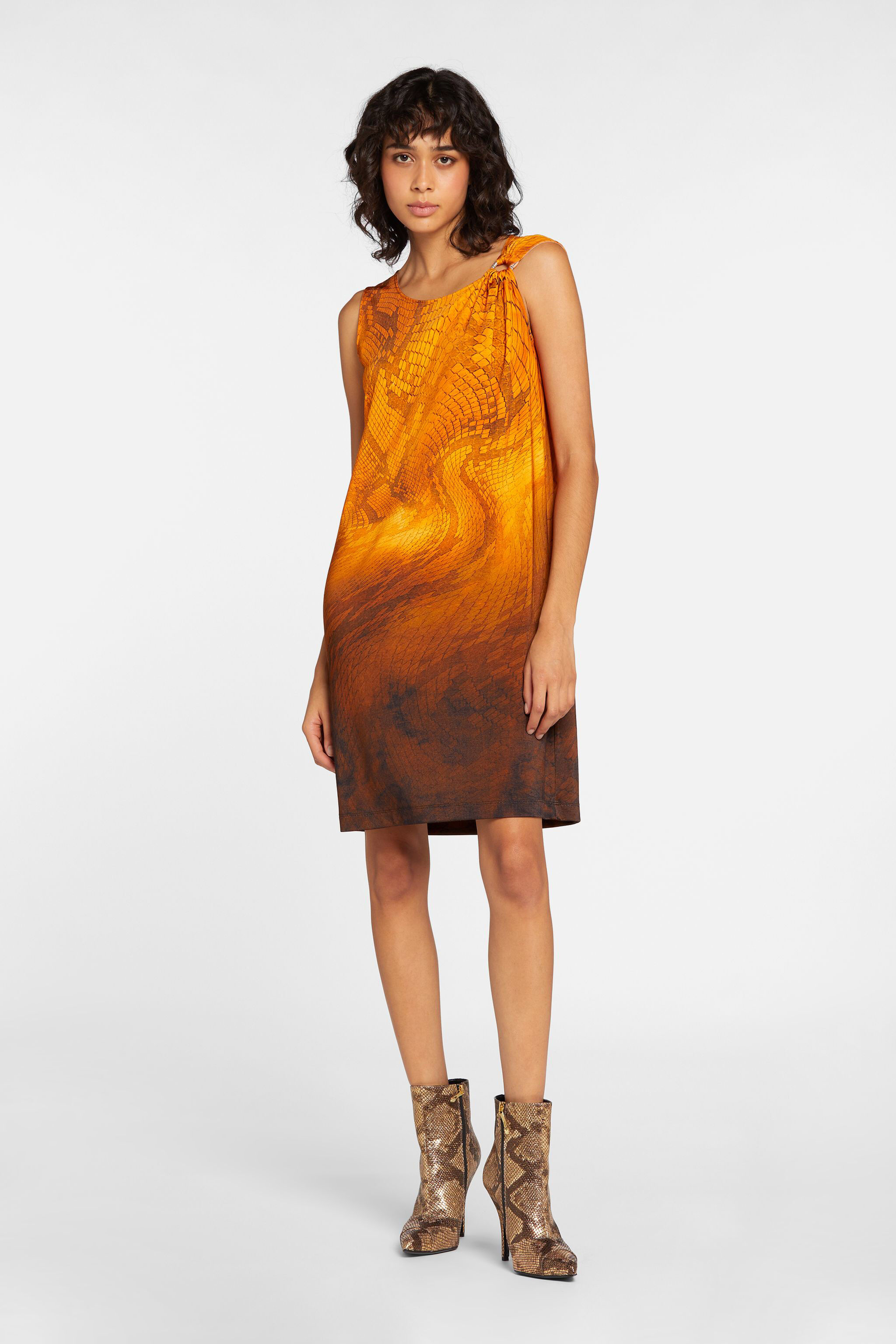 JC Just Cavalli Python-Print Dress 185S-185S IQLSGR-ISE4G