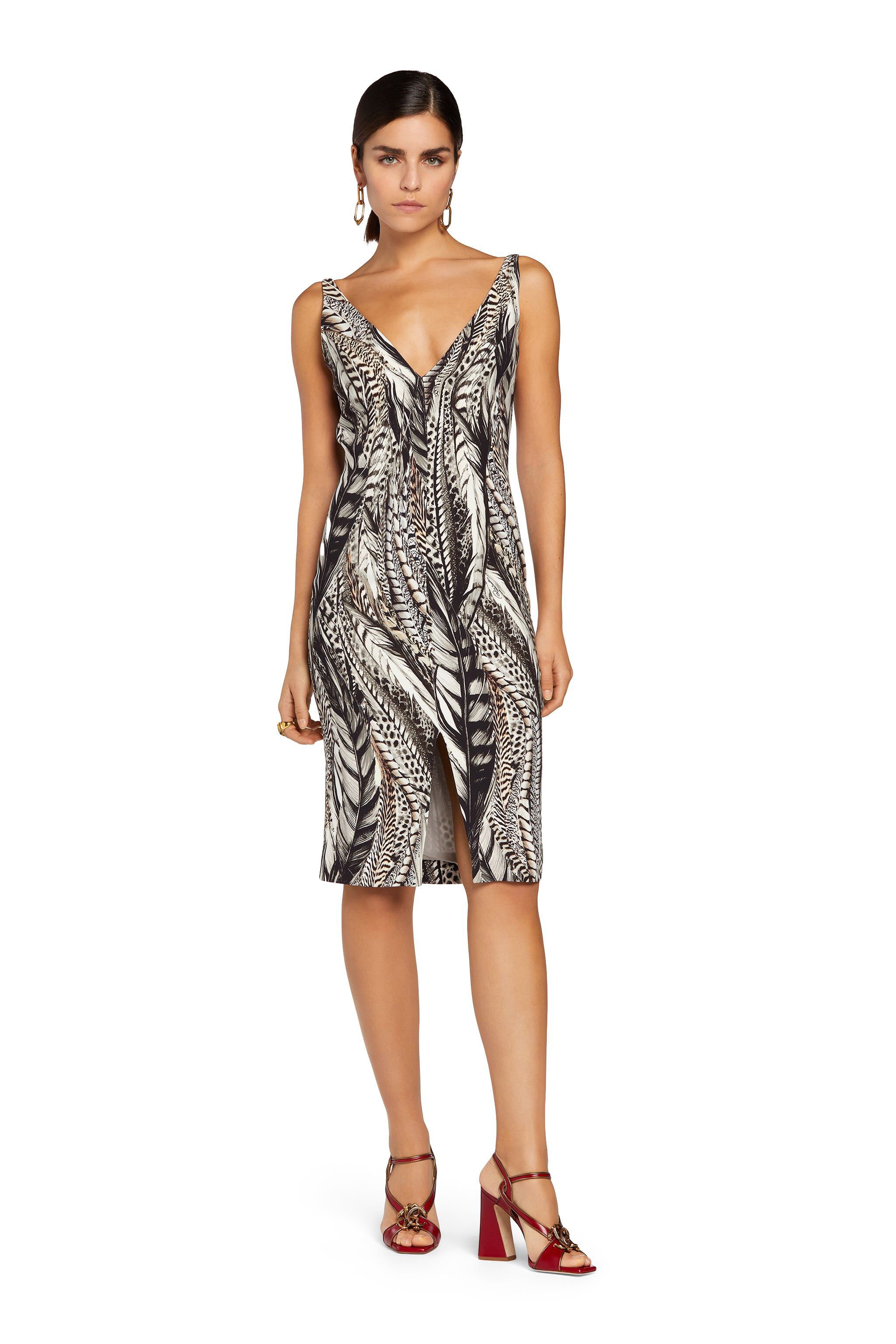 RC Kleid mit Panache Print Grau MQT137-ORA38