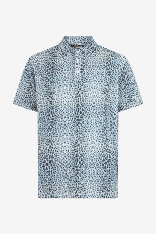 RC Cotton Polo Shirt with Animal Print QUIET HARBOUR WNT64B-XKR31