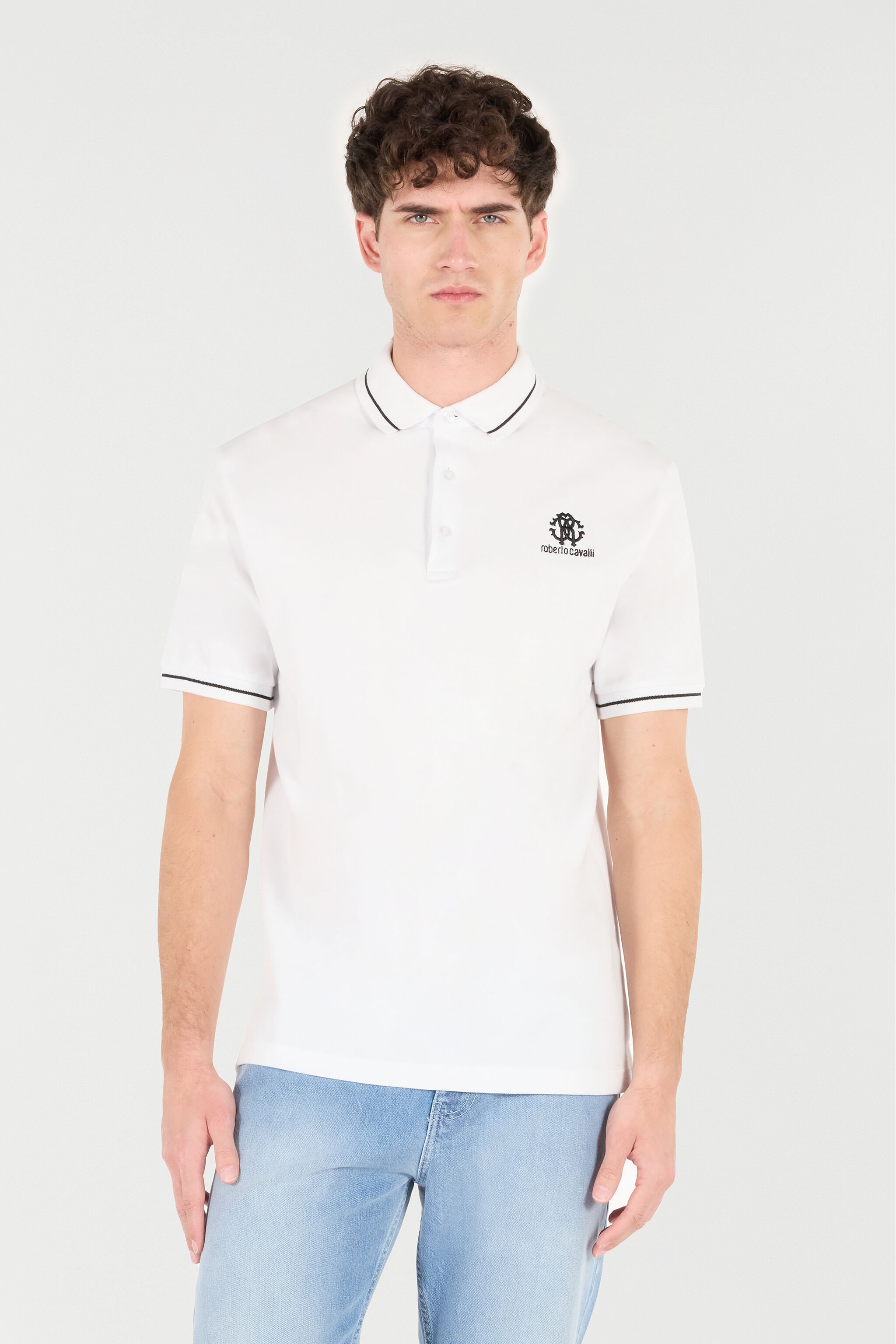 RC Polo With RC Monogram And Logo White POT64B-KB001
