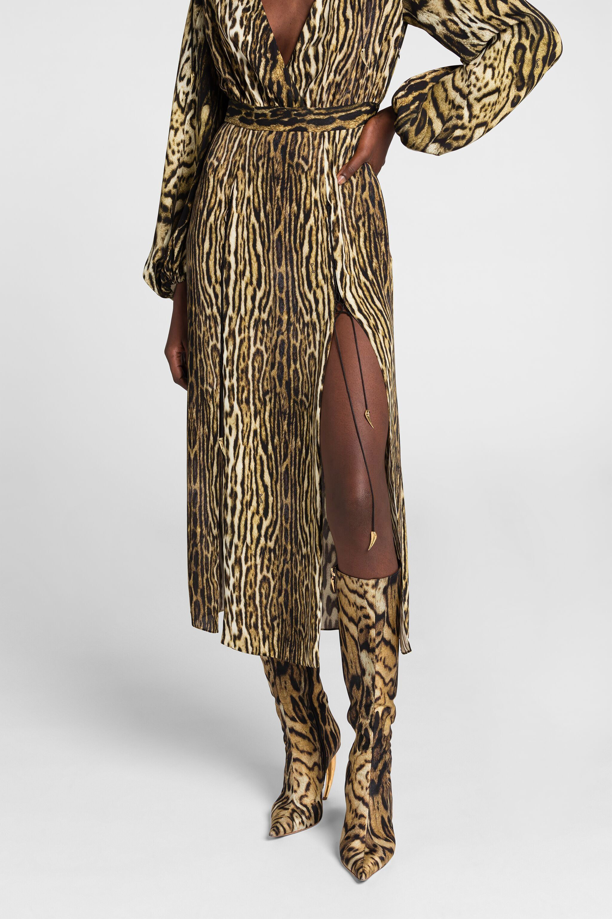 RC Ocelot-Print Dress NATURALE/NATURALE PKT114-5LE37