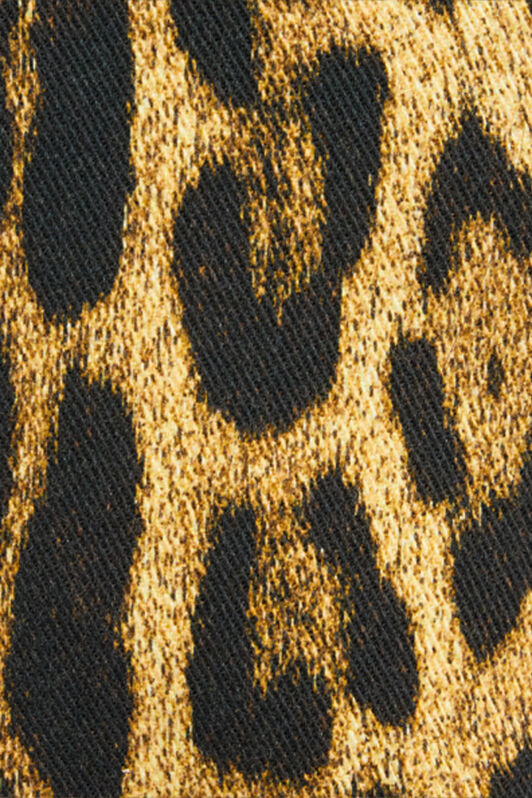 RC Denim Jeans with Jaguar Skin Print Brown VWJ221-DAQ71