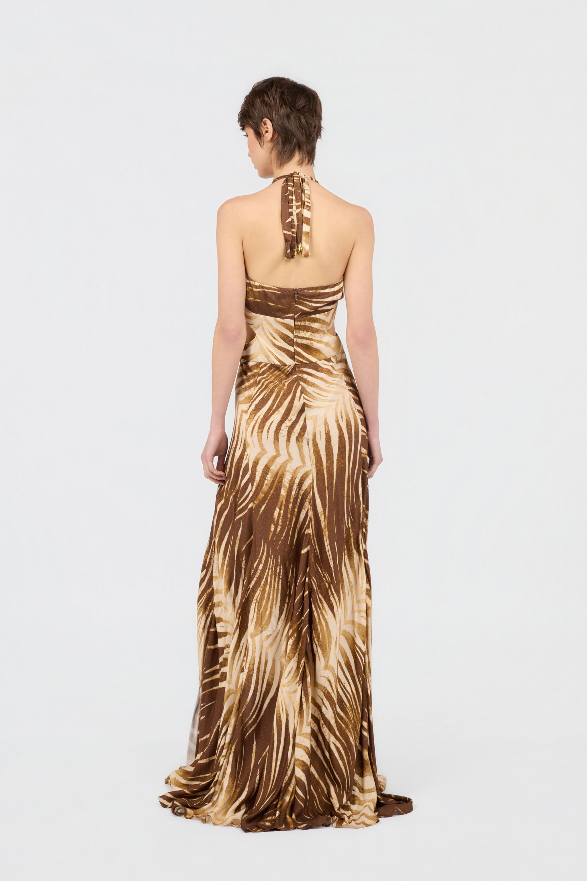 JC Natural Barb Print Maxi Dress SABBIA WFT306-WF704