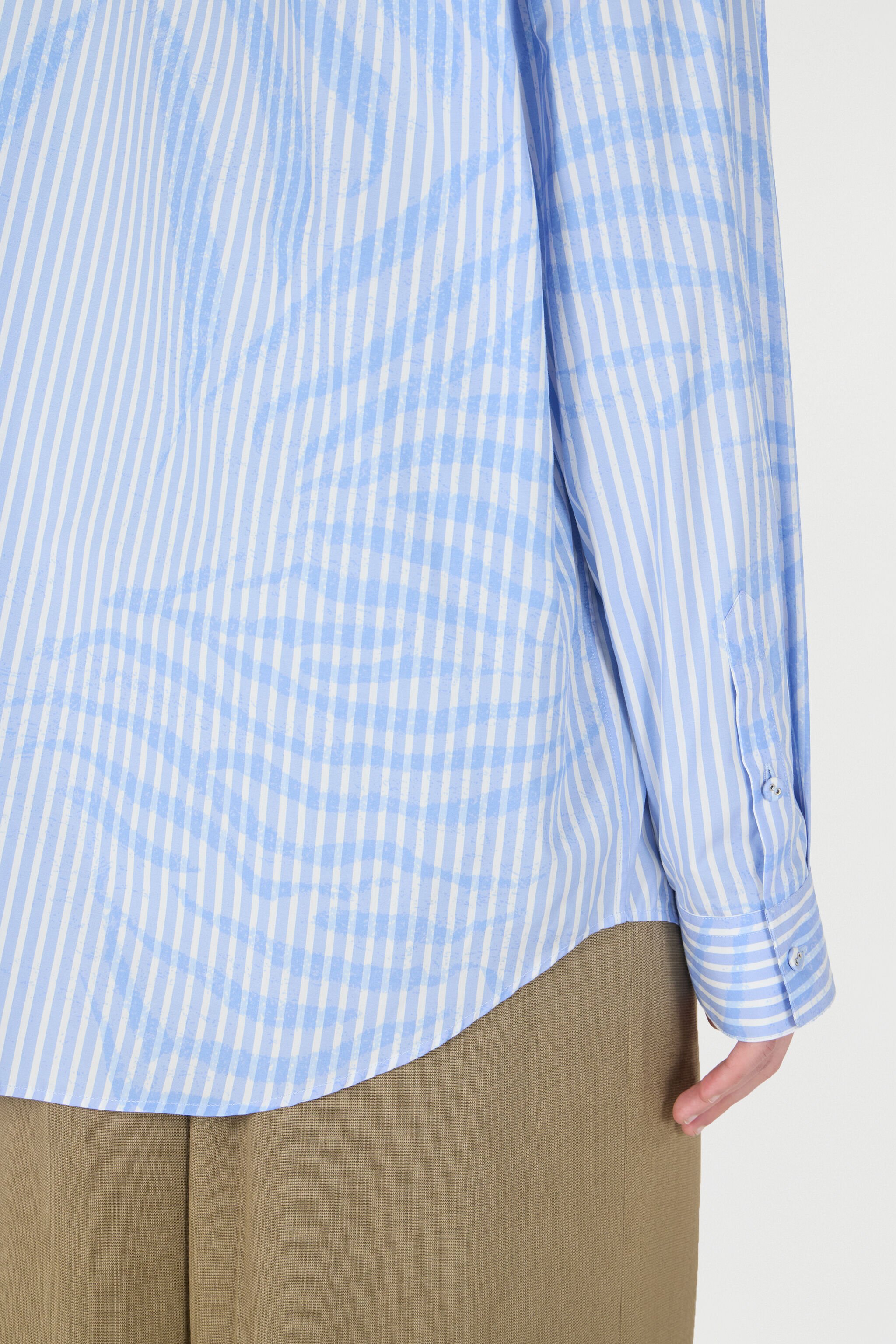 RC Striped Shirt With Zebra Pattern Light blue URT720-CH104