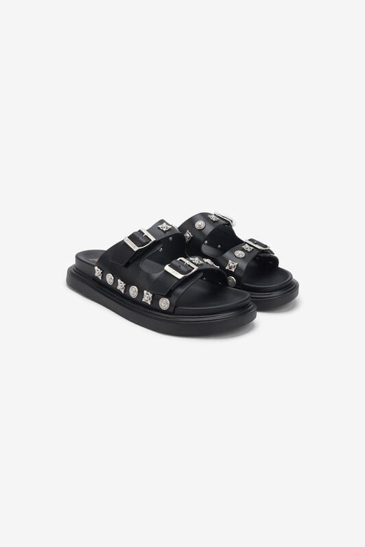 JC Black Summer Sandals BLACK WFS039-WF247