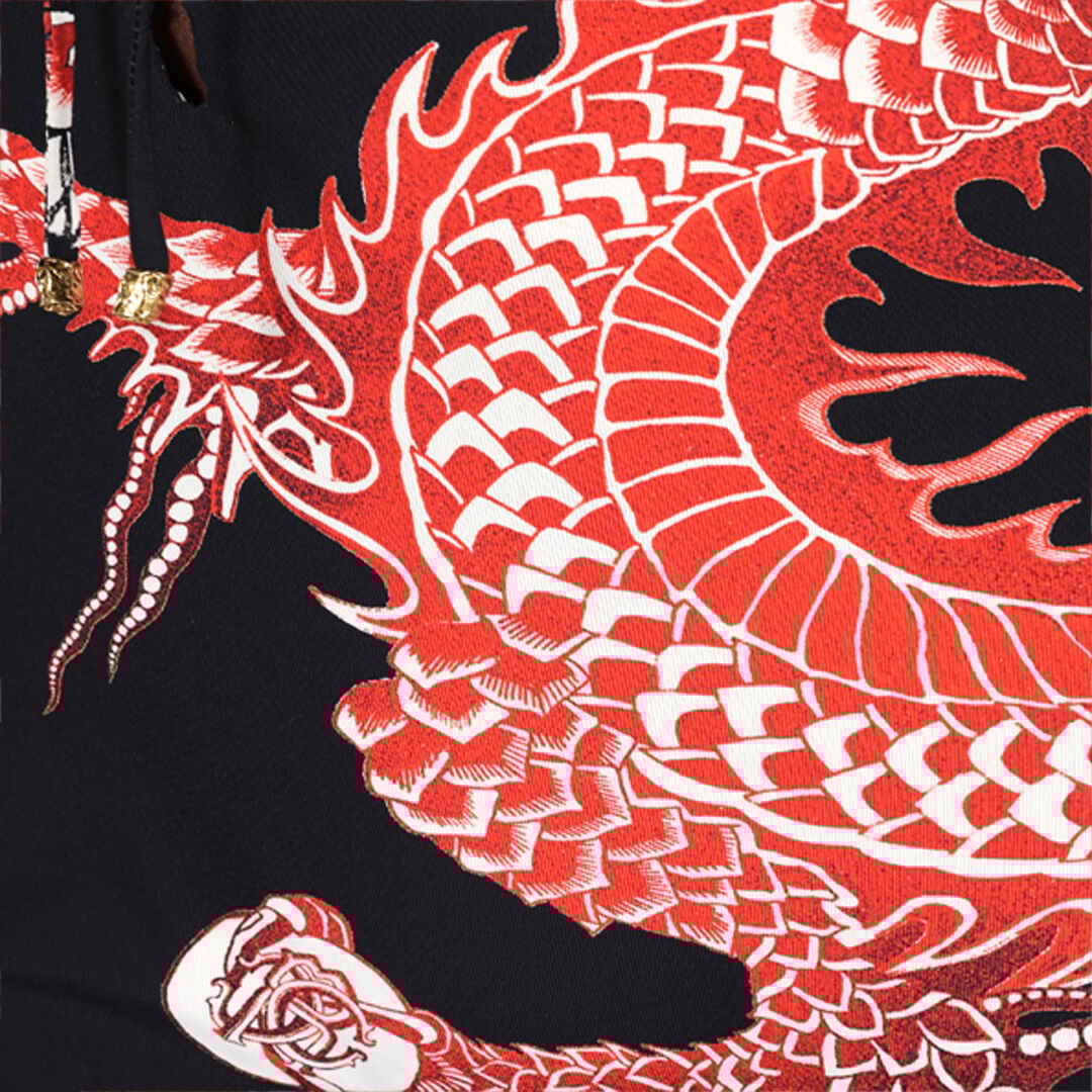 RC Jumpsuit with All-Over Dragon Print Black/Red VQT197-LNP75