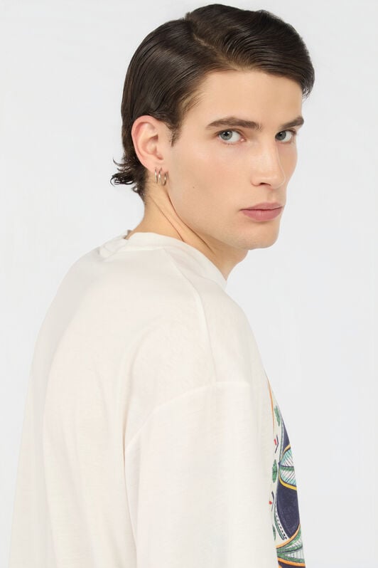 JC T-Shirt mit Tropical Garden-Print OFF WHITE WFT062-WF092