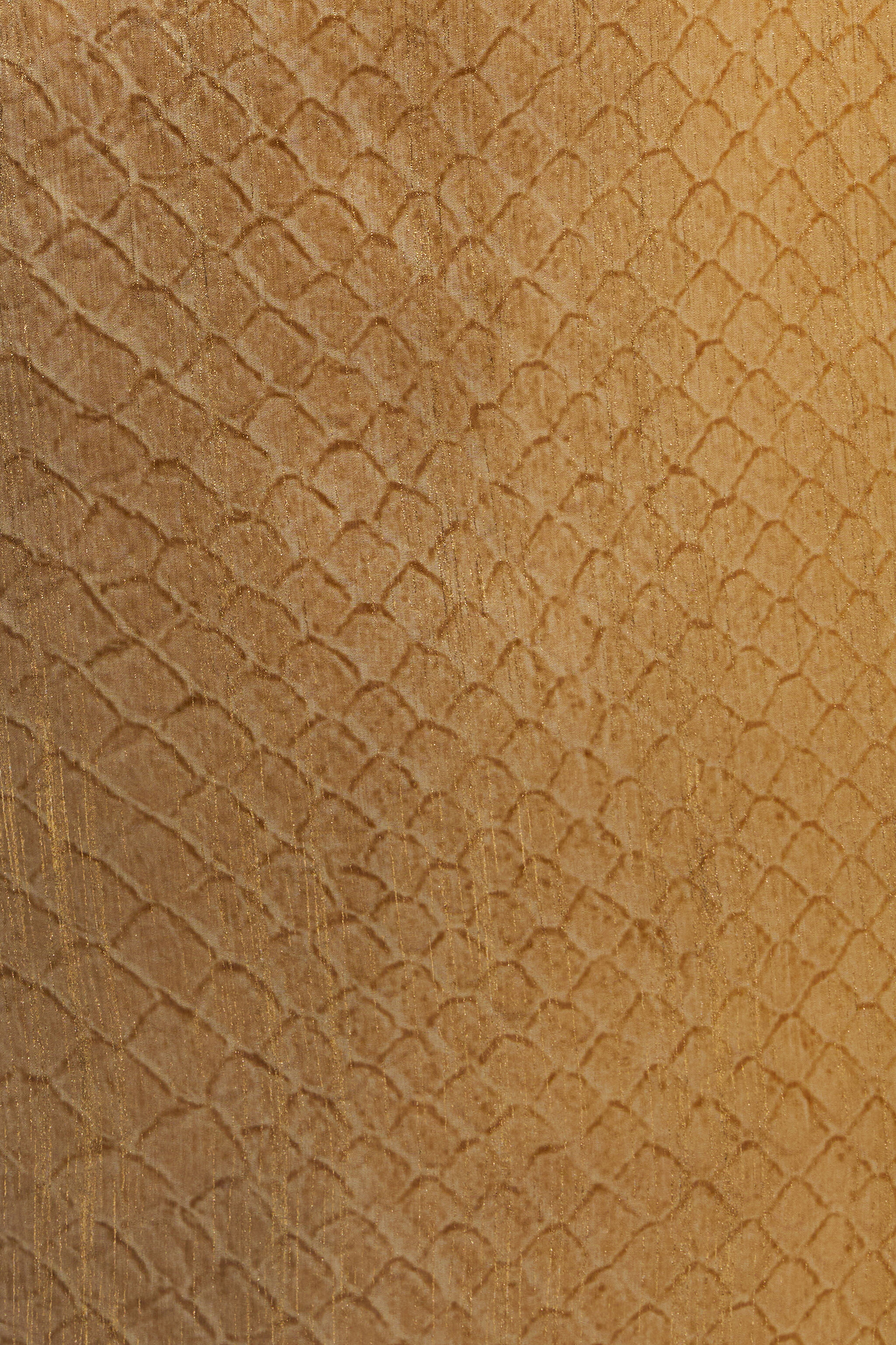 RC Beige-Gold Silk Stole with Scale Print BEIGE/GOLD WWI003-CKS31