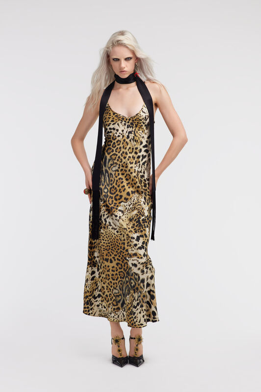 RC Jaguar Skin print lingerie dress Light Brown SKT166-4QG34