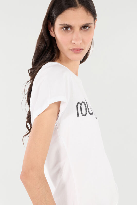 RC Camiseta Con Logotipo Efecto Usado WHITE POT60C-JD060