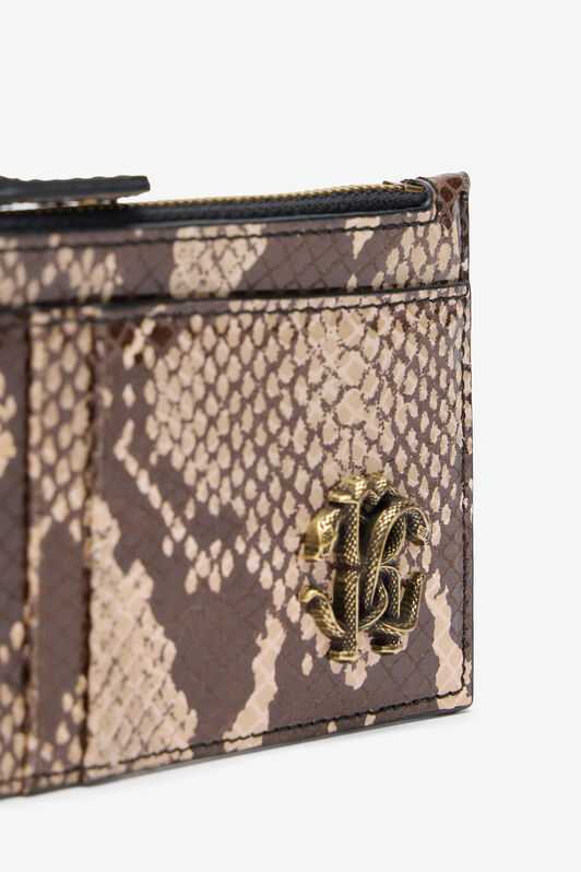 RC Python Print Zipped Card Holder RC Python Print Zipped Card Holder ROCK BEIGE QOA00E-PZO36