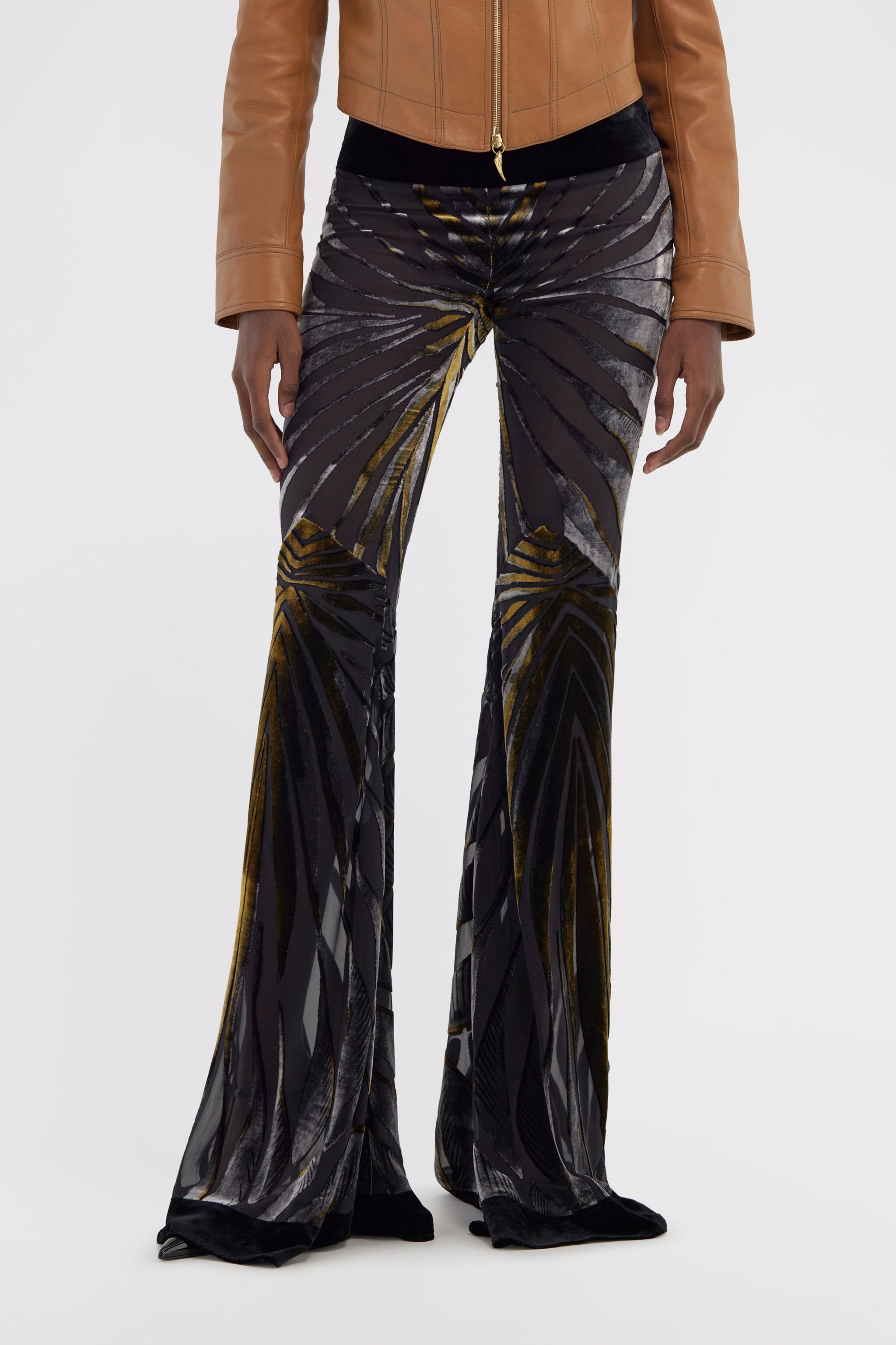 RC Flare Velvet Trousers Nero RWT207-VLI15