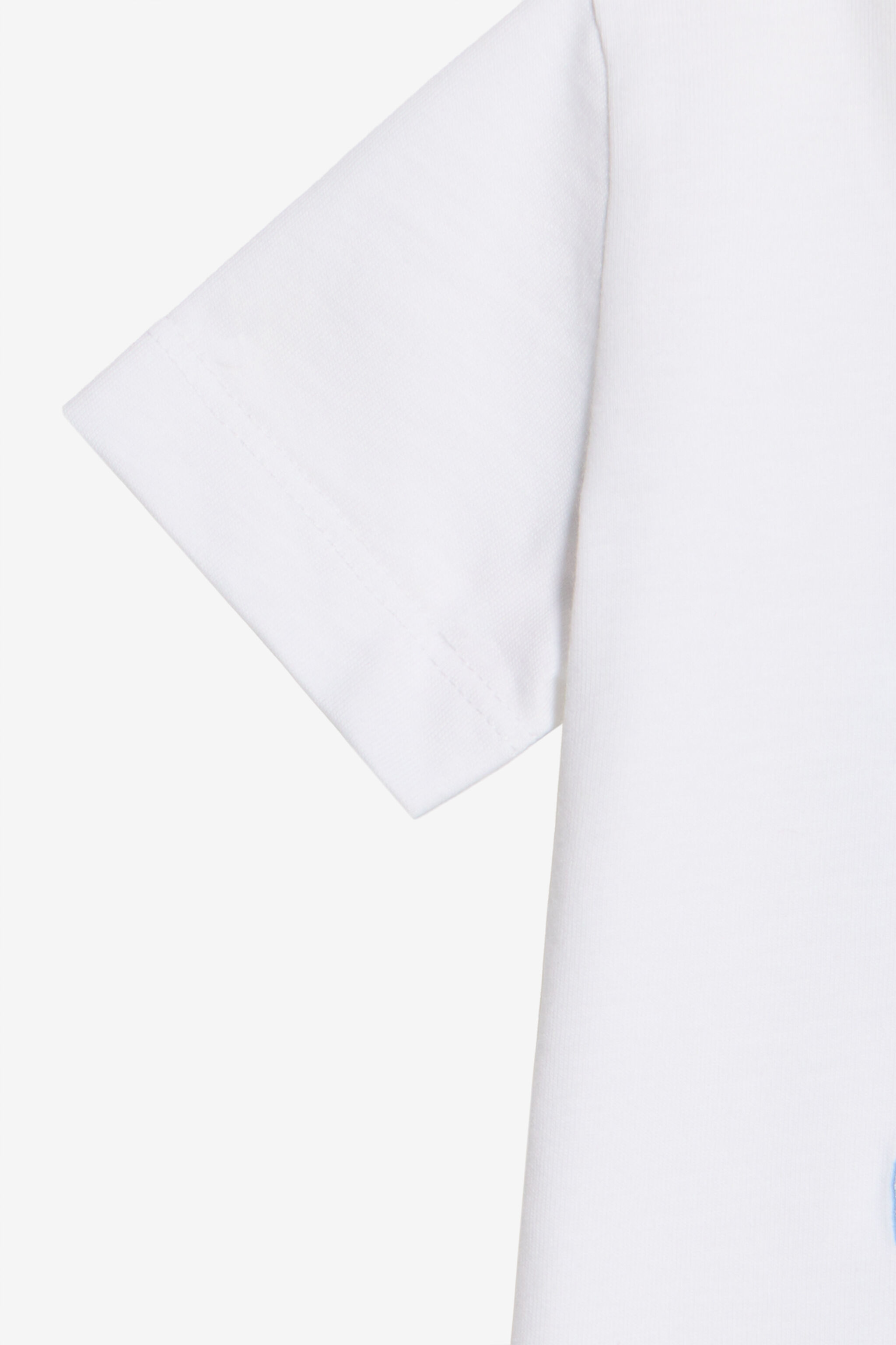 JU Camiseta Blanca De Algodón Con Logo RC MILKY WHITE WJT608-JD001