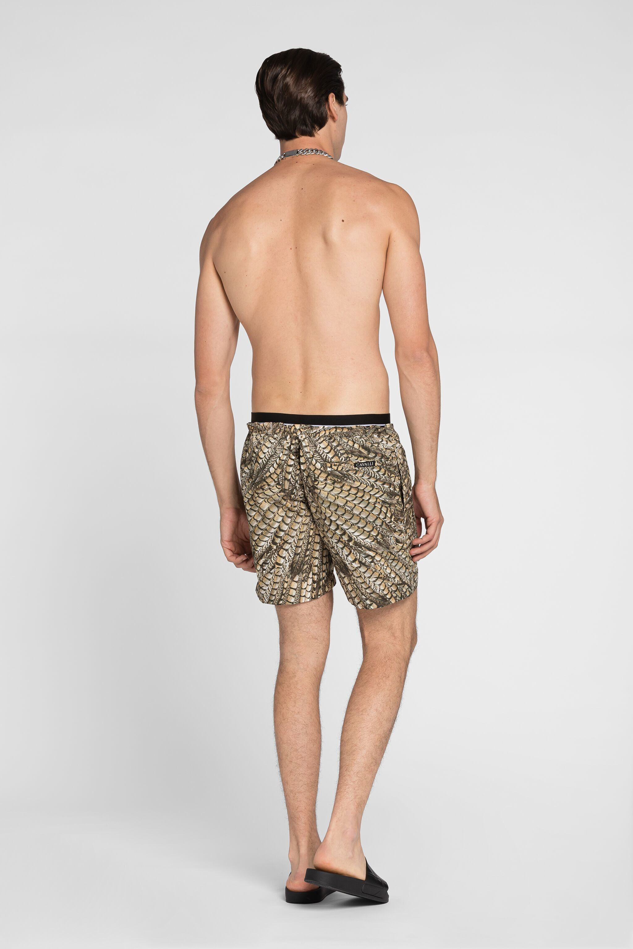 RC Falcon print swim shorts Light brown QRH00A-5RF52
