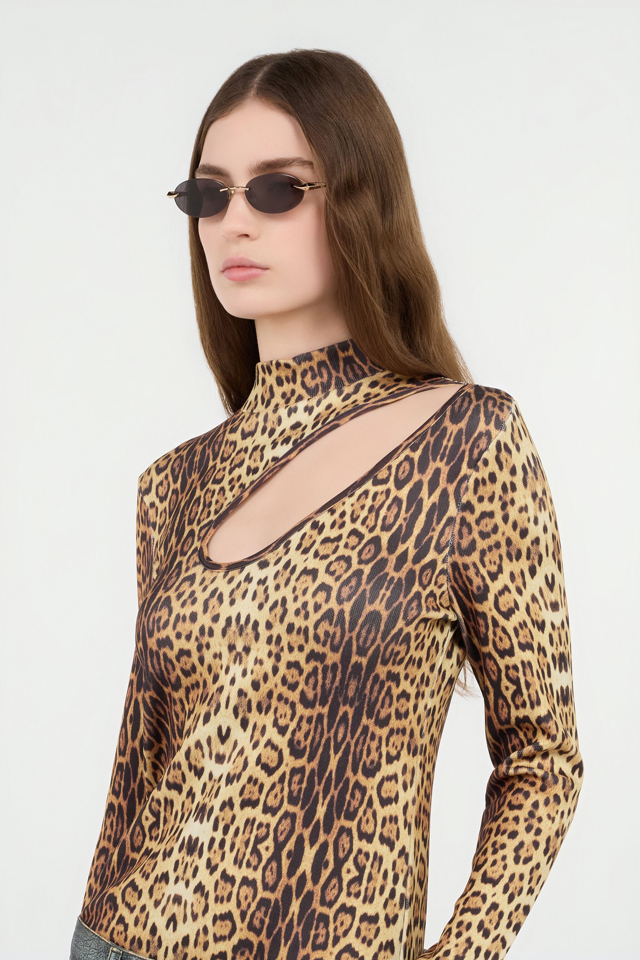 RC Oval rimless sunglasses SHINY TOTAL ROSE GOL VALD06-ID243