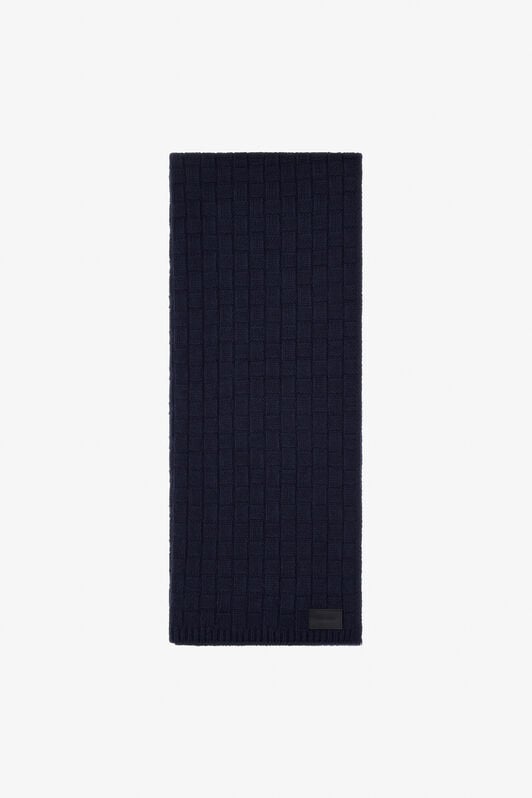 RC Alpaca Blend Scarf with Branded Tag Dark blue TALR53-IR070