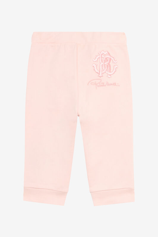 JU Baby Pink Track Pants with Floral Embroidery BABY ROSE VJT200-CF050