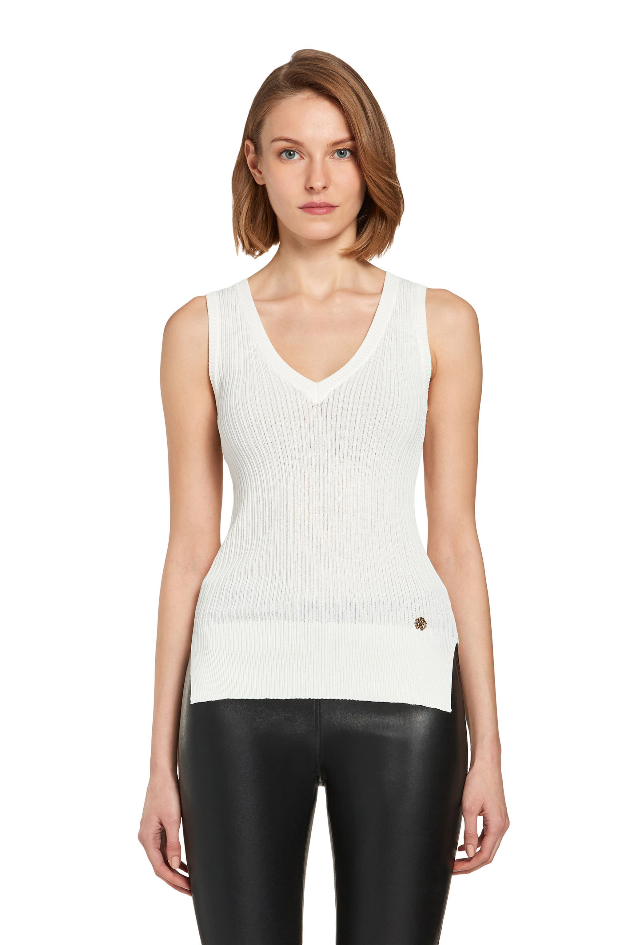 RC Knitted tank top NATURAL WHITE IQM654-MI001