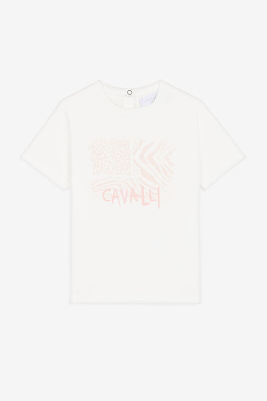 JU Animalier Patchwork-Print T-Shirt White OJT628-ISA2J