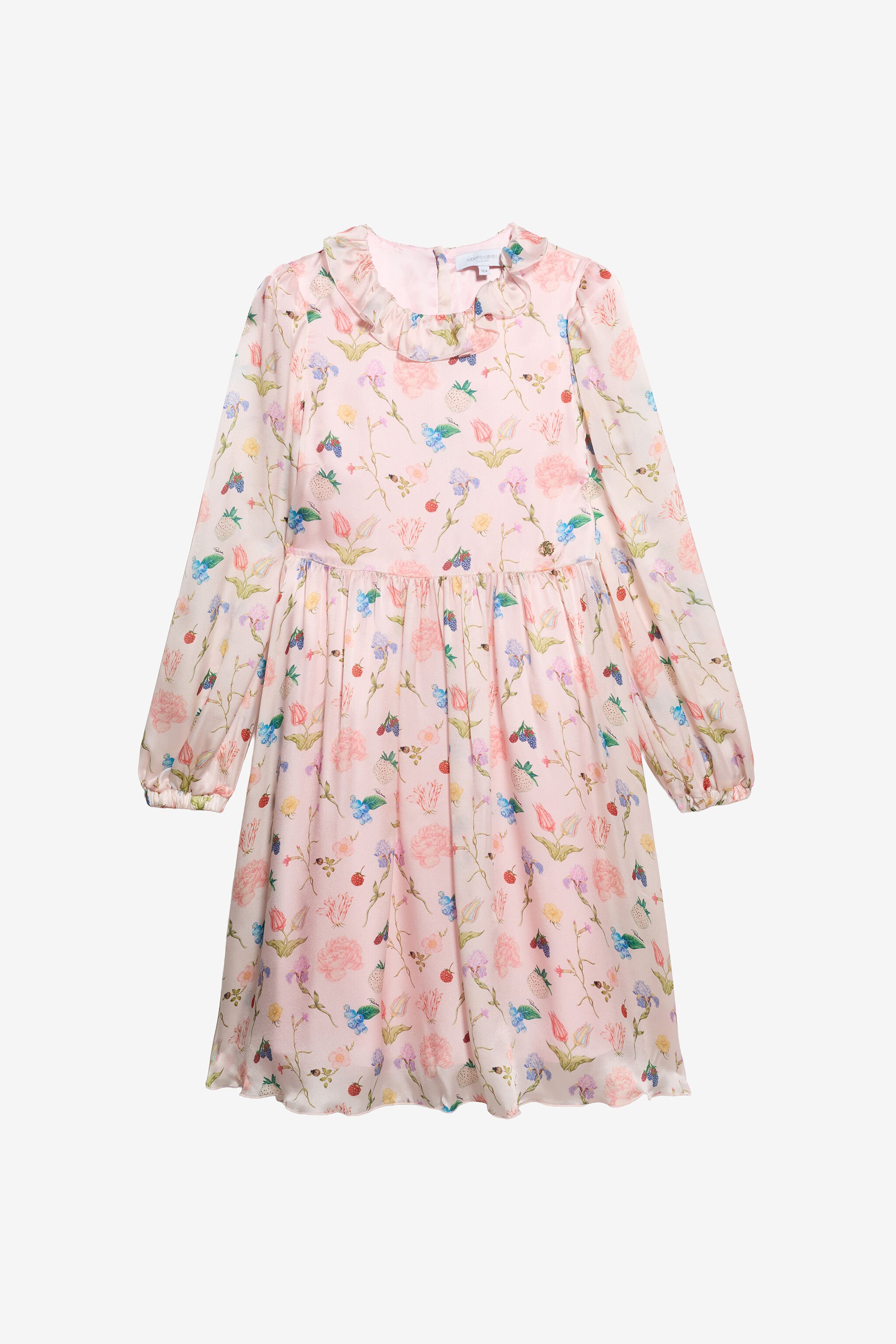 JU Autumn Dream Print Silk Dress BABY PINK TJT10E-2NH91