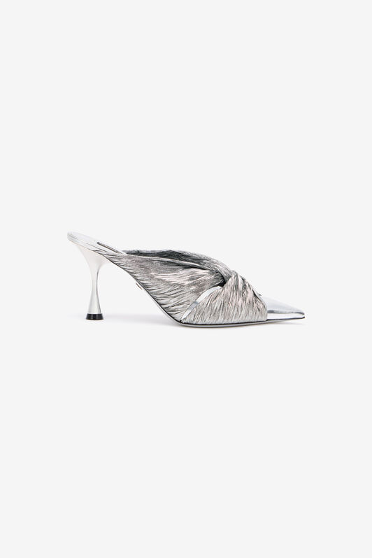 RC Mules With Knotted Detail Silver UKS009-PZF01