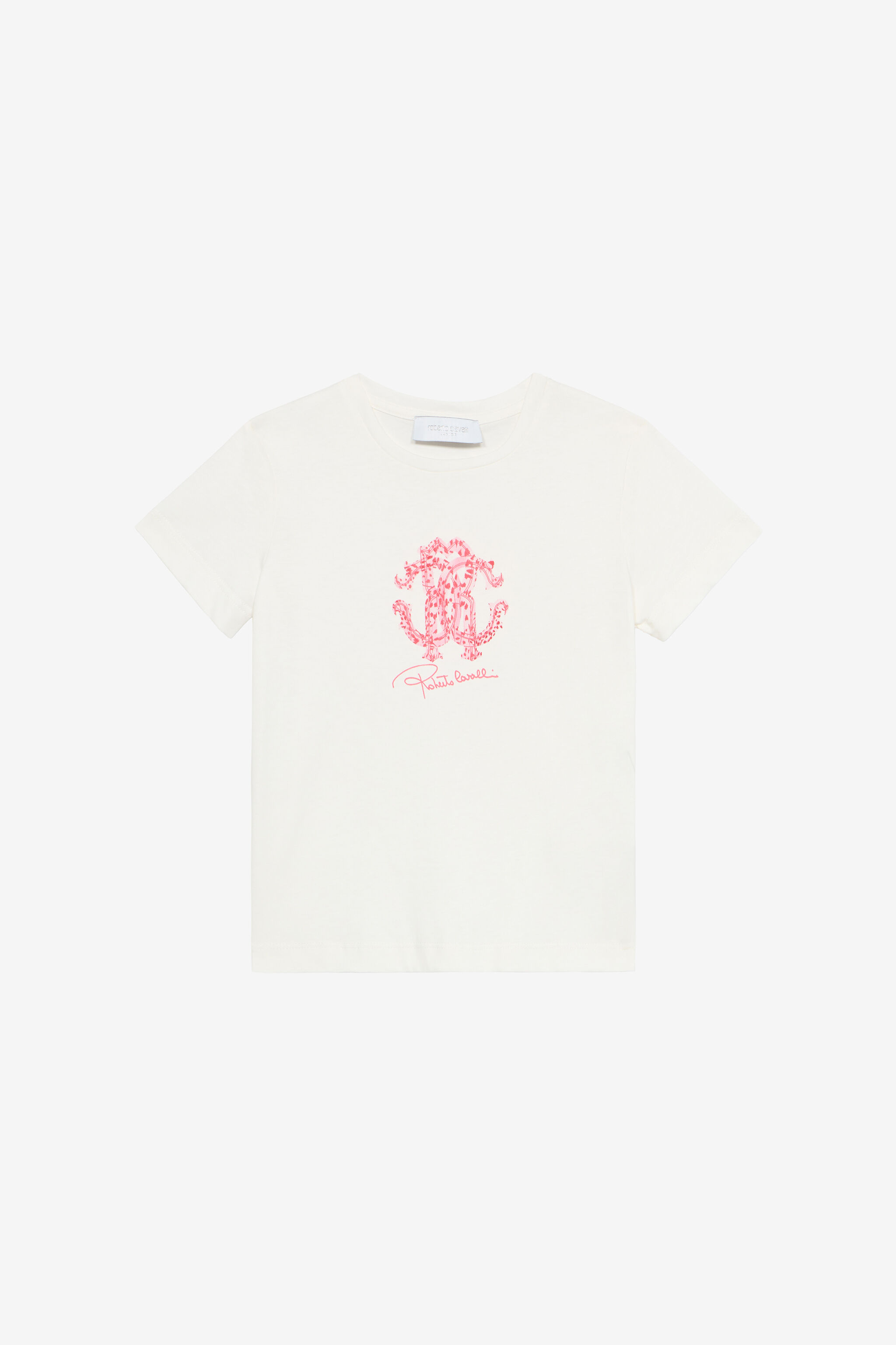 JU T-Shirt With RC Monogram And Logo White UJT62O-JD001