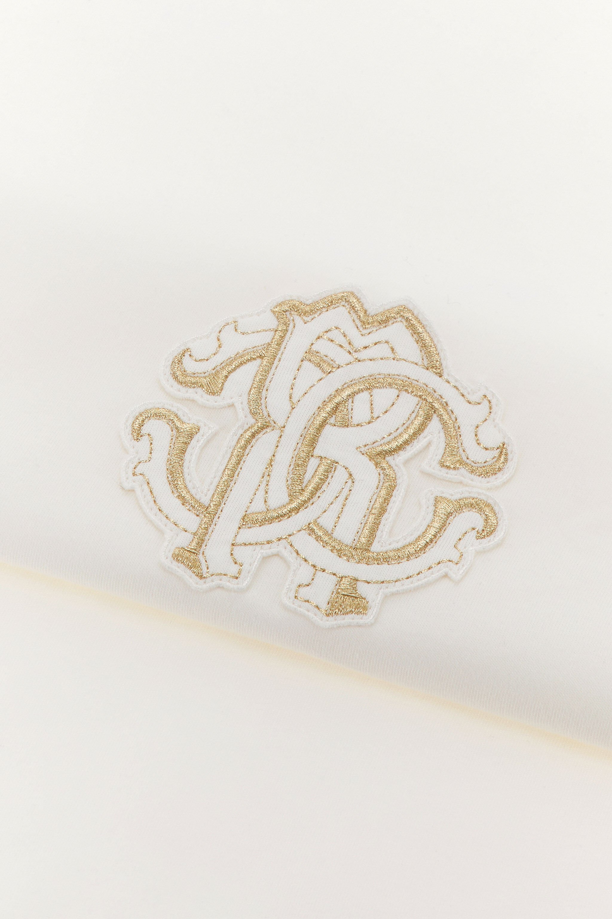 JU RC Monogram-Print Baby Blanket Weiß TJT823-JD001