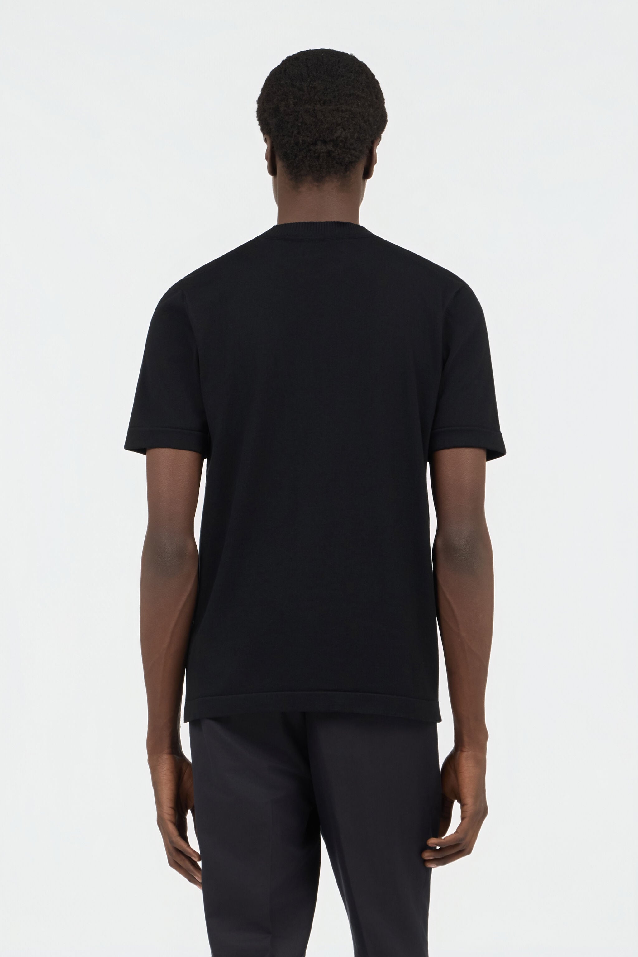 RC Black Mock Neck T-Shirt BLACK SOT60M-VI044
