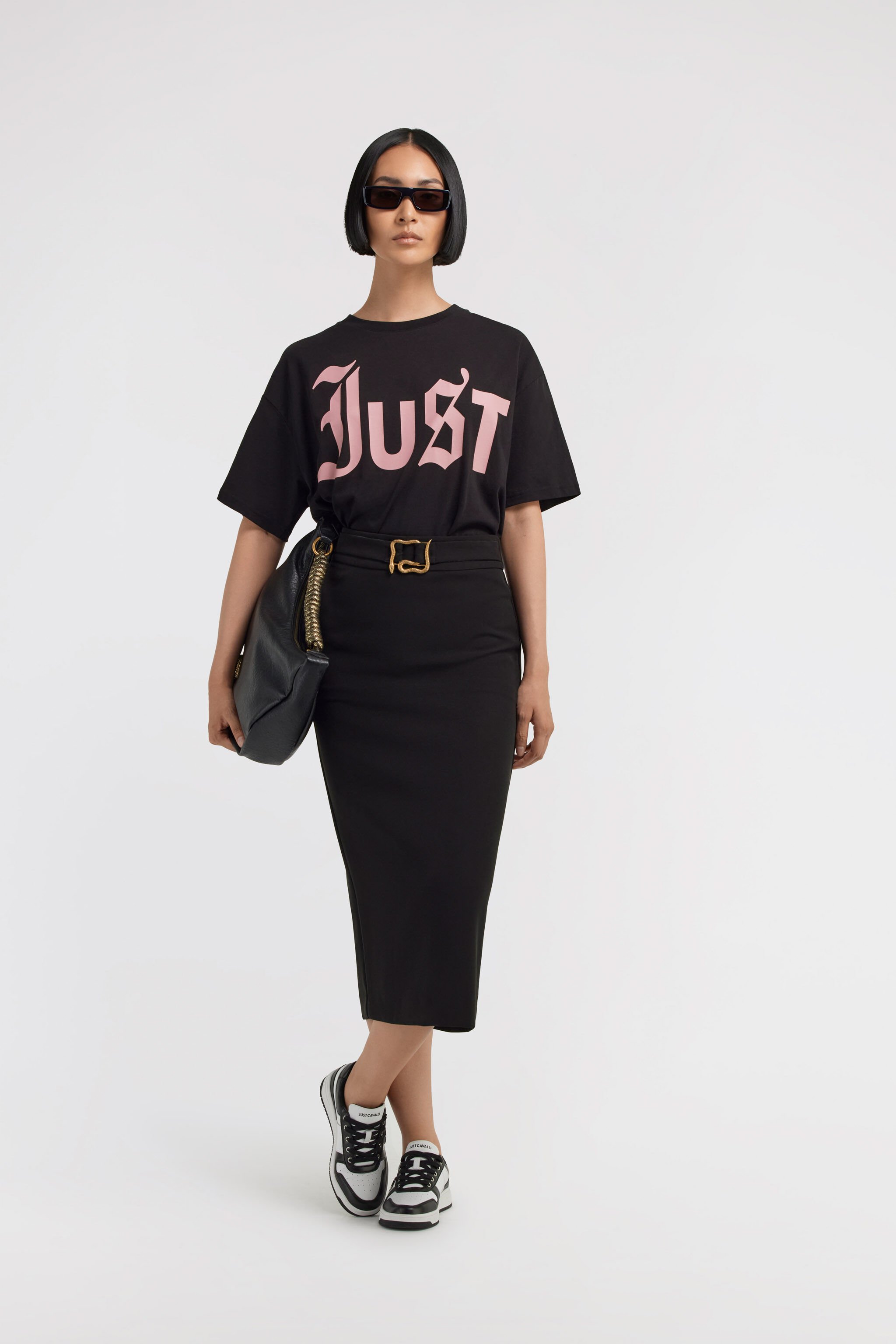 JC T-shirt Just Cavalli Nero TFT097-TF153