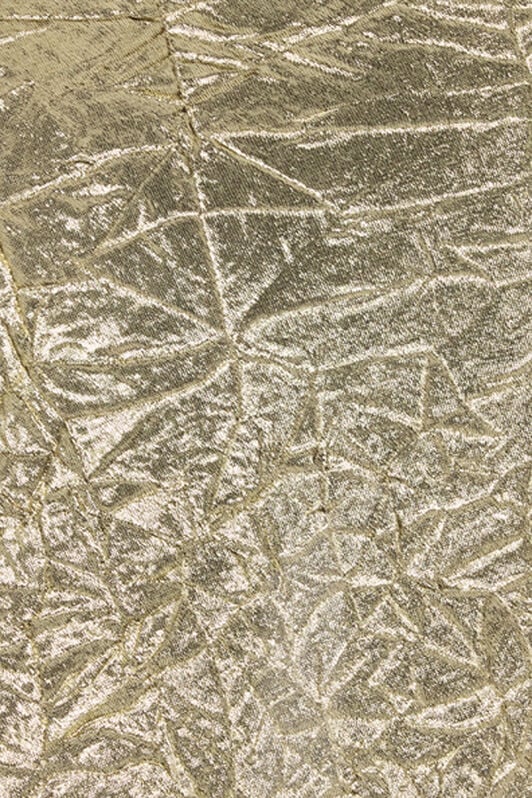 RC Abito Dorato Extralungo In Misto Seta Craquelé GOLD WWT162-GU002