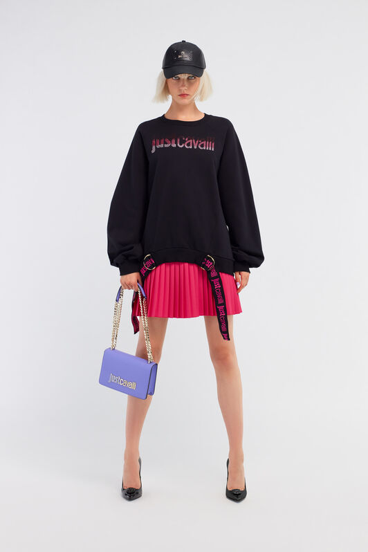 JC Just Cavalli Logo Sweatshirt Noir RKT886-RK392