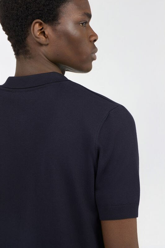 RC Polo Blu in Maglia con Monogram RC BLU NAVY SOT71D-VI044