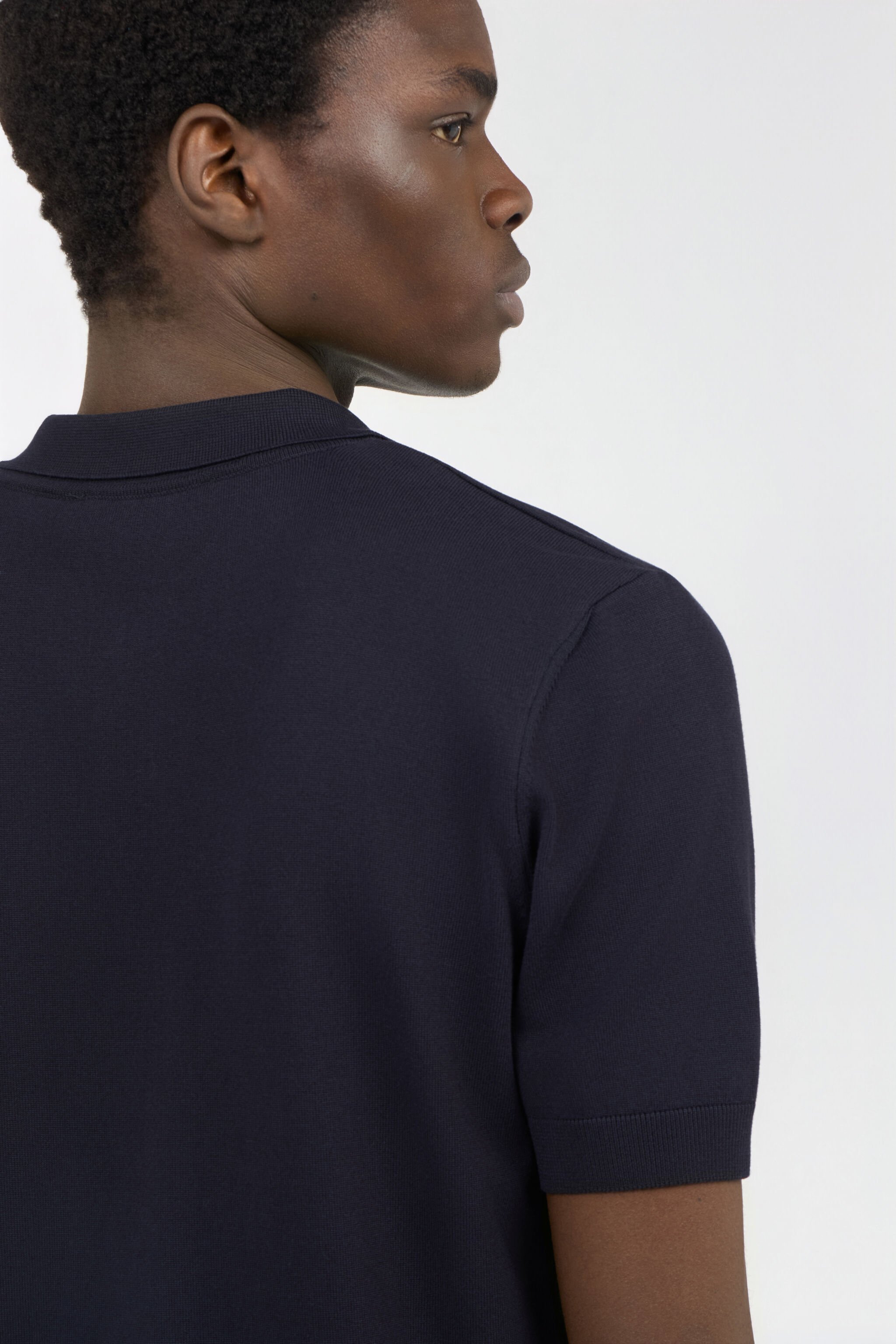 RC Polo Blu in Maglia con Monogram RC BLU NAVY SOT71D-VI044