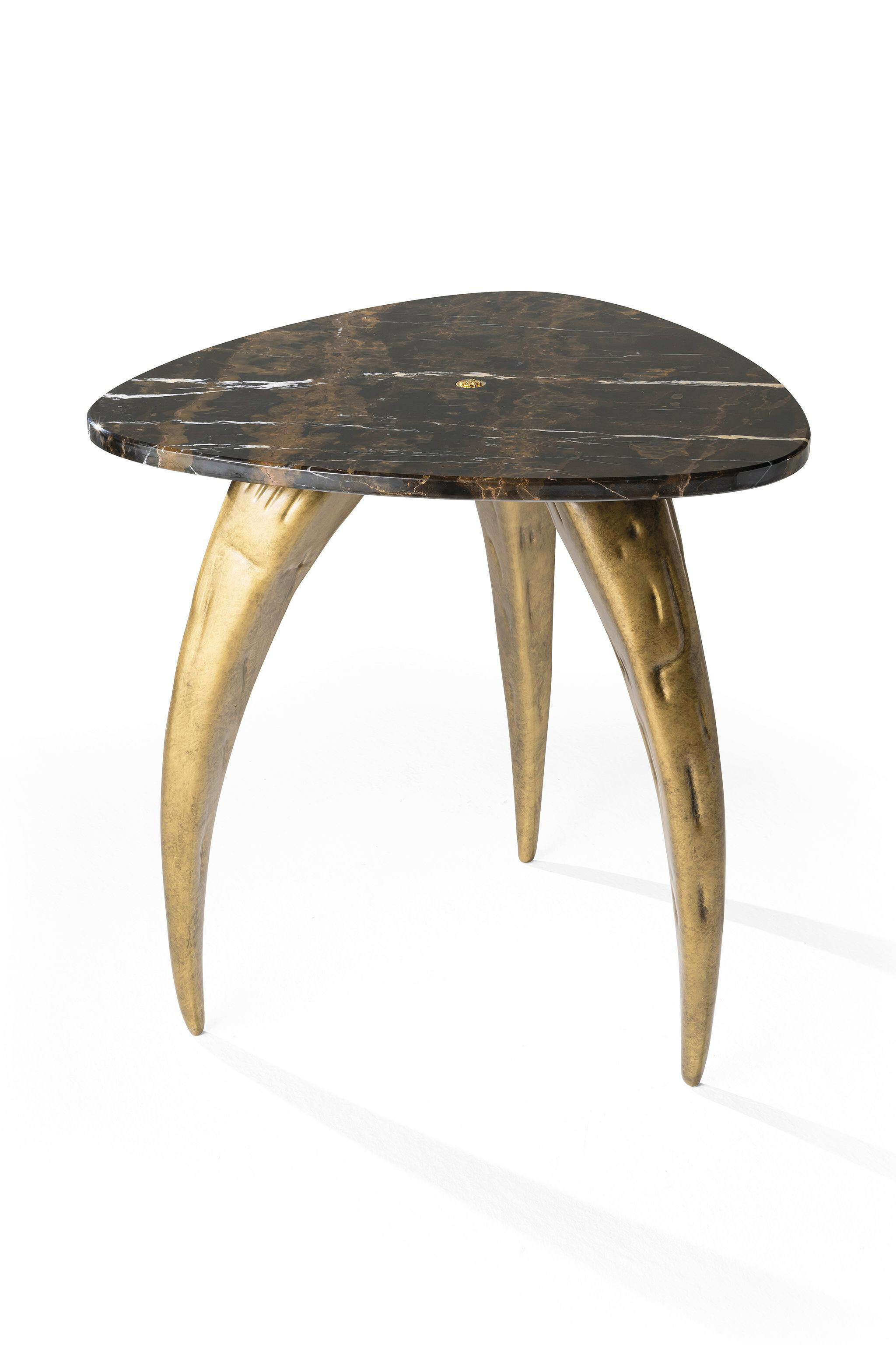 HO Tiger Tooth Marble Side Table Black NALJAD-JC###